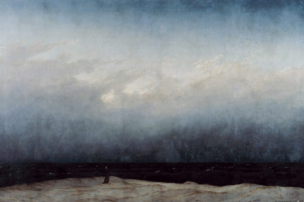 1art1 Poster Caspar David Friedrich Kunstdruck Bild - Der Mönch Am Meer