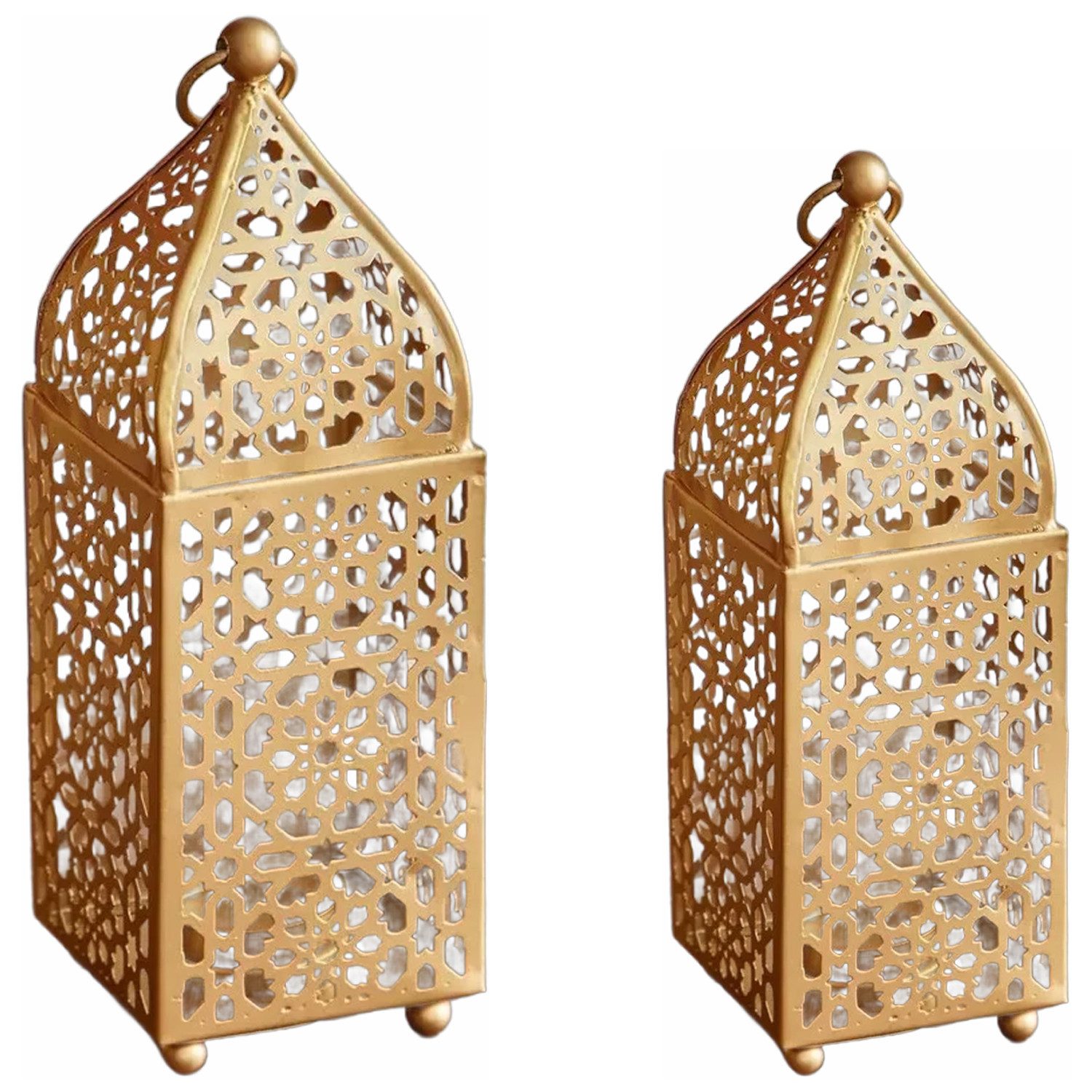 Marrakesch Orient & Mediterran Interior Teelichthalter 2er-Set orientalische Deko-Laternen Zayla, Teelichthalter-Windlichter (2 St), Handarbeit