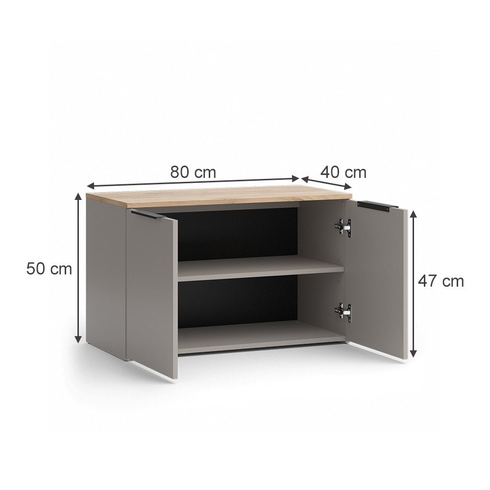 Vicco Highboard Wido, Greige/Sonoma, 80 x günstig online kaufen