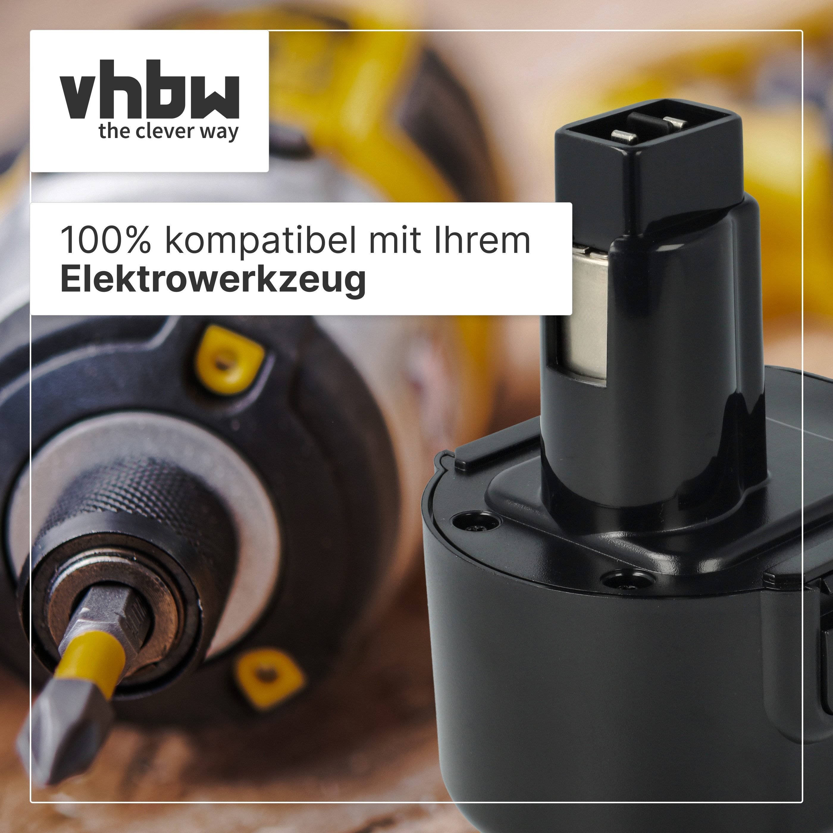 vhbw Akku passend für Black & Decker MT1203B Elektrowerkzeug (3 Ah, 12 V, Akku Akku NiMH 3000 mAh (12 V, 2 St), Leistungsfähige Austausch-Akkus für Werkzeug Powertools wie
