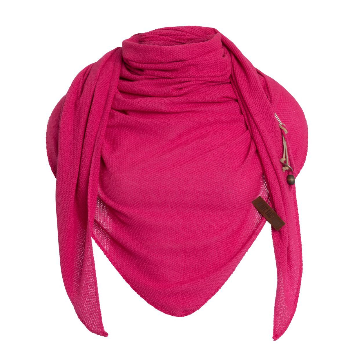 Knit Factory Strickschal Lola Dreieckstuch Fuchsia, (1-St), Schal Halstuch Dreiecksschal Tuch Strickmode