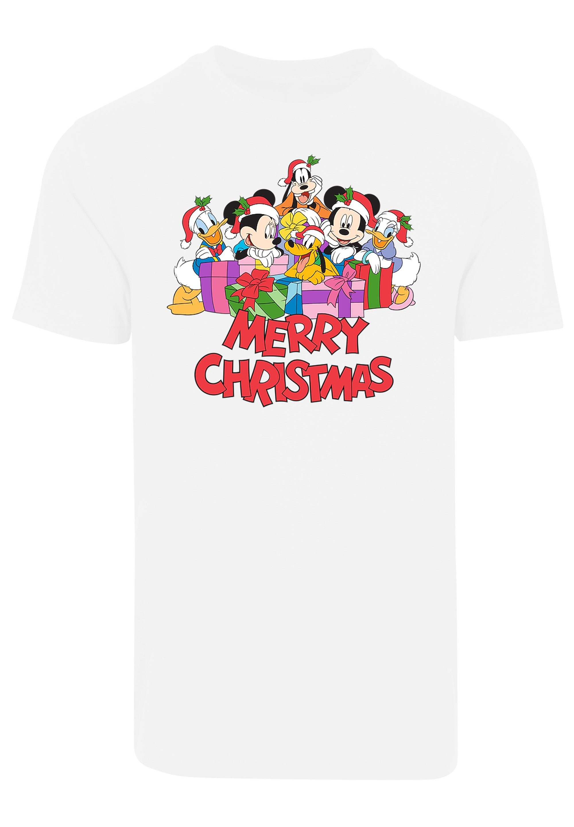 weiß Micky Merry Maus Print Disney T-Shirt F4NT4STIC Christmas