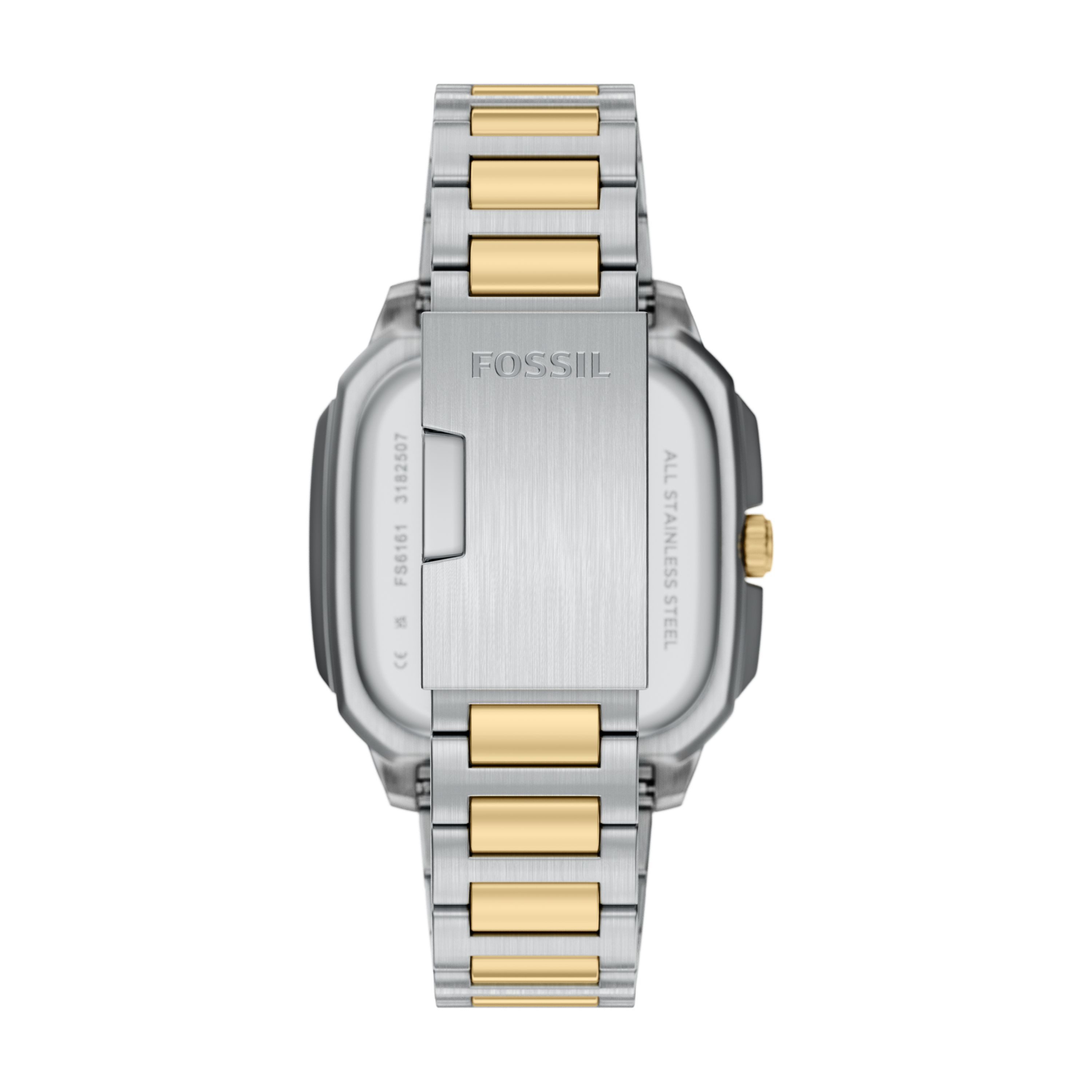Fossil Quarzuhr Crosby FS6161, Armbanduhr, Herrenuhr, Edelstahlarmband, analog, Tag
