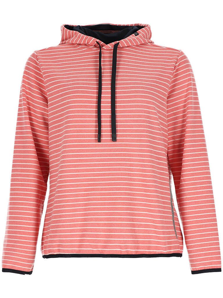Sea Ranch Kapuzenpullover Vilma Damen Fleece-Hoodie Vilma Streifen-Design - Gestreifter Kapuzenpulli