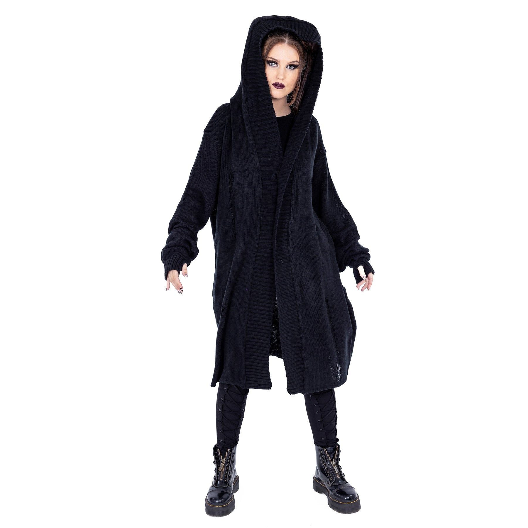 Heartless Strickjacke Axel Cardigan Punk Gothic günstig online kaufen