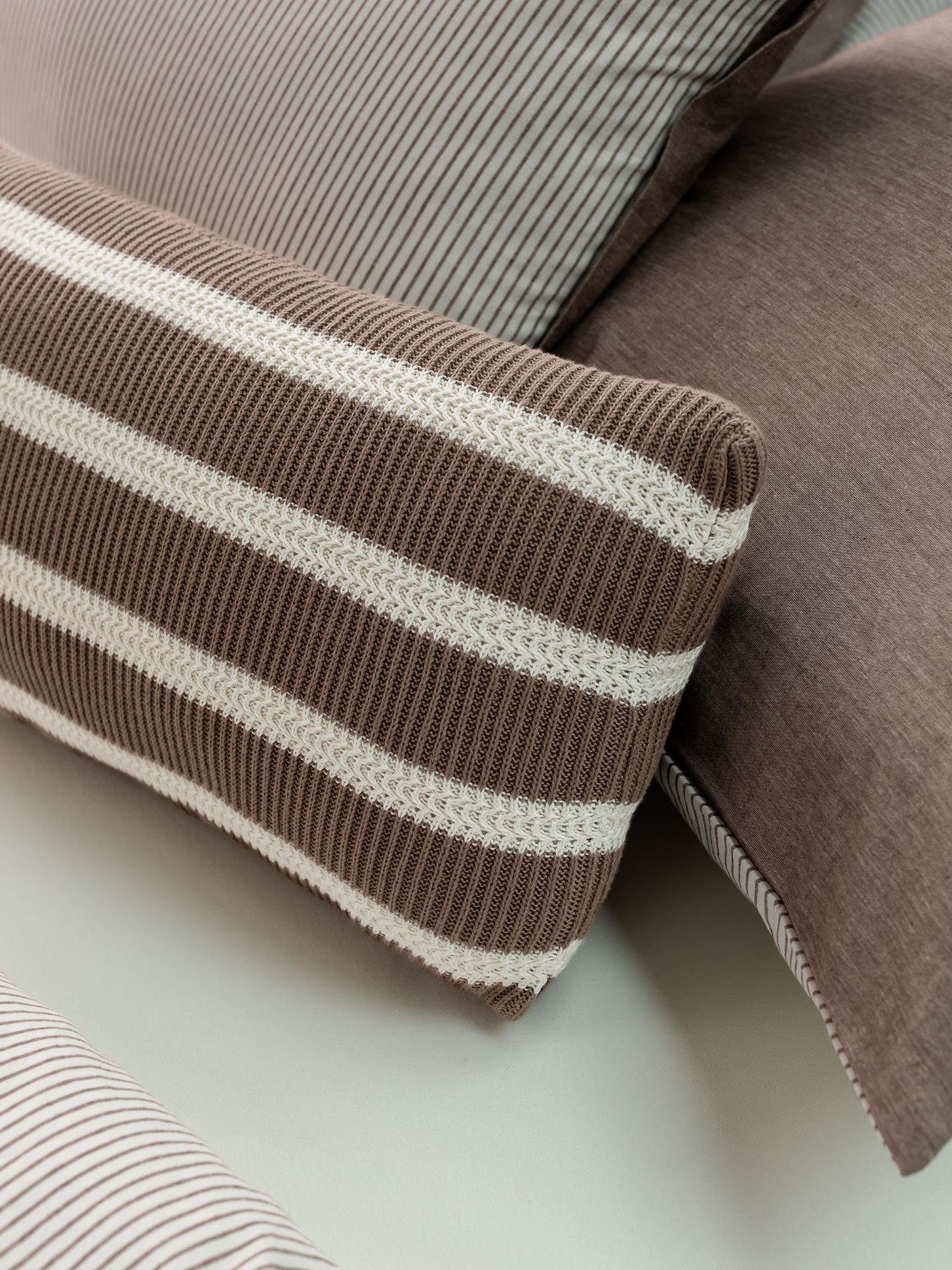 Marc O'Polo Home Dekokissen Structure knit, Strickoptik und gestreift