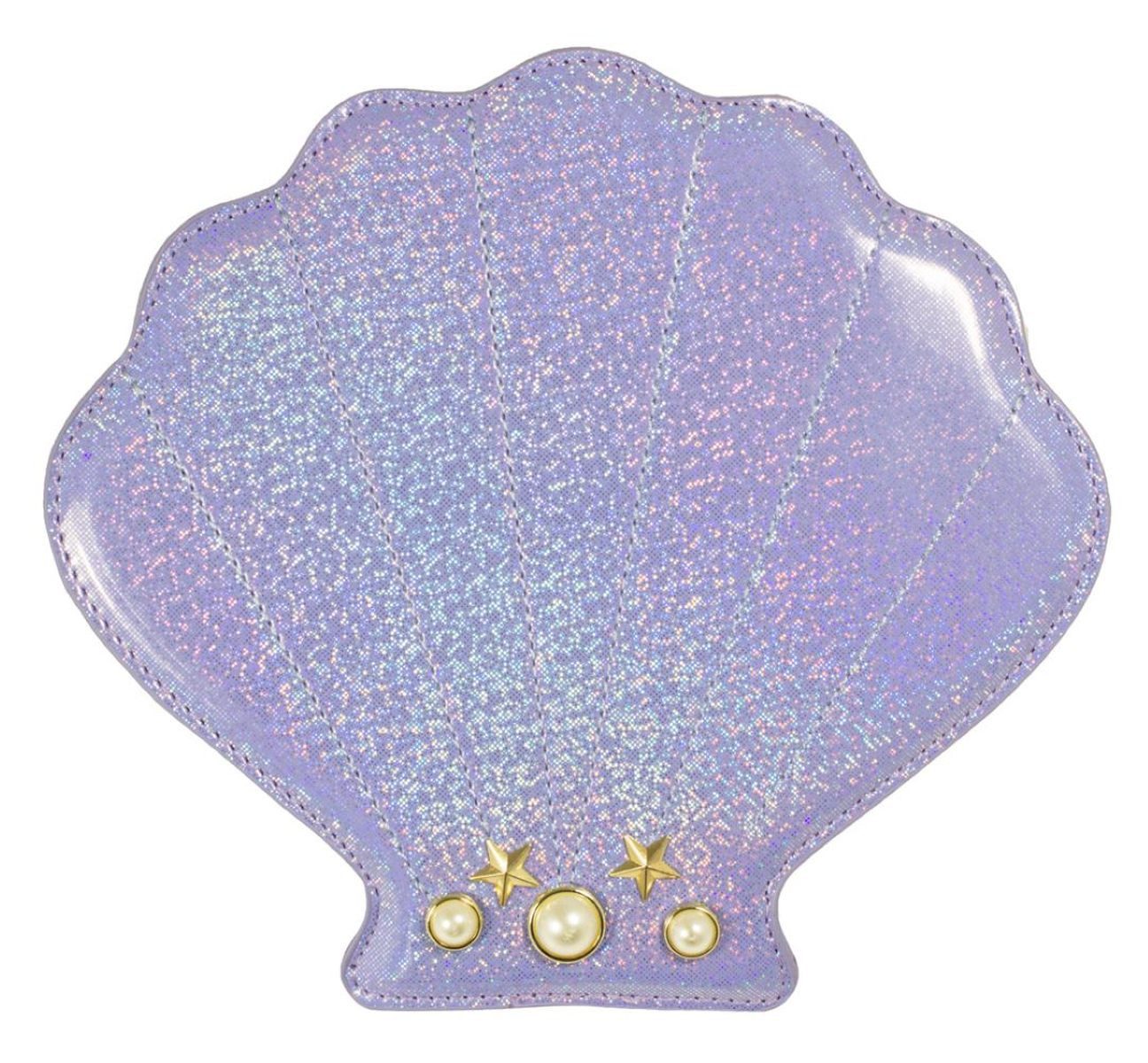 Kostüm Hochwertige Glitzer Muschel Handtasche mit Schulte