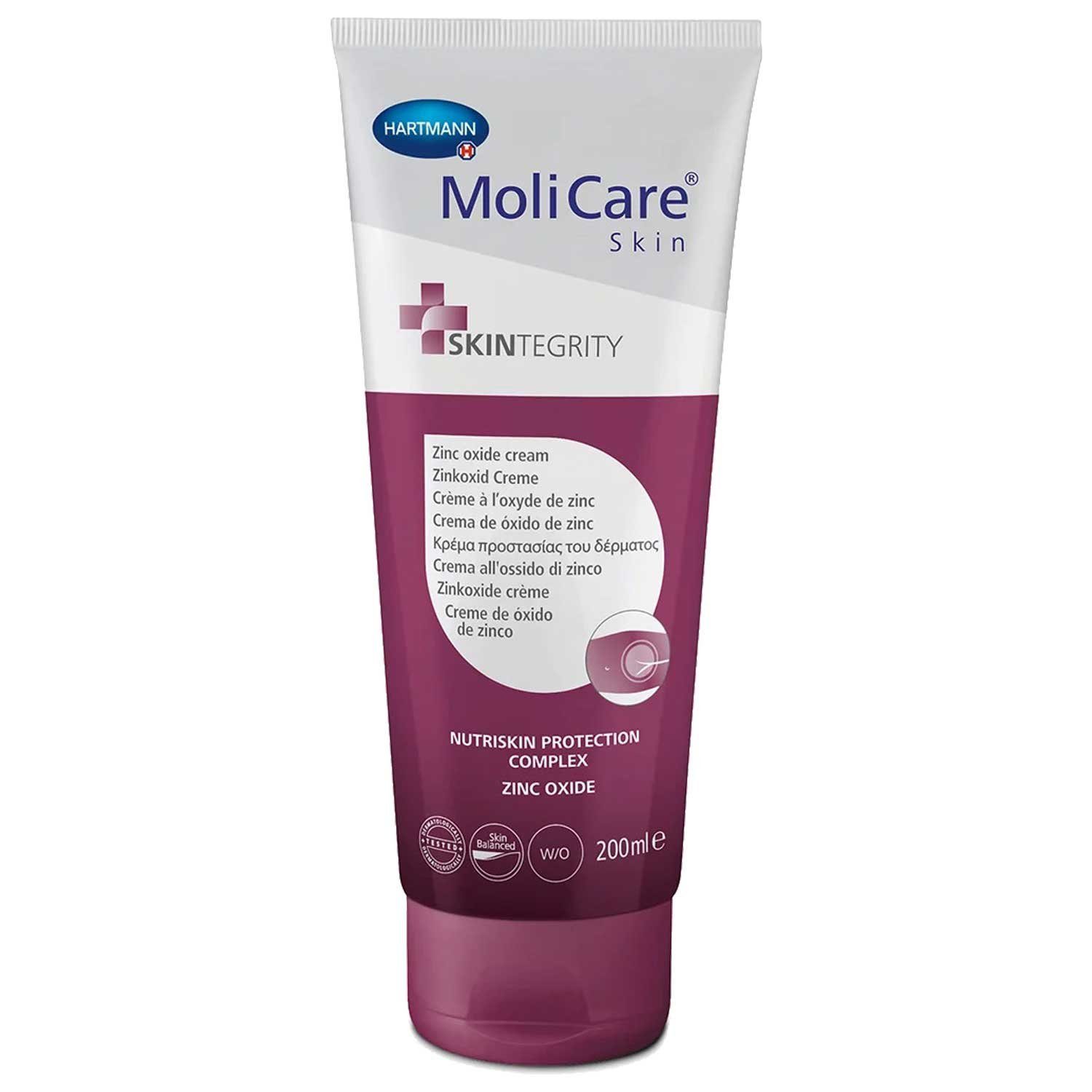 PAUL HARTMANN AG Hautcreme MoliCare® Skin Zinkoxidcreme 200 ml, 1-tlg., für fortschrittlichen Hautschutz