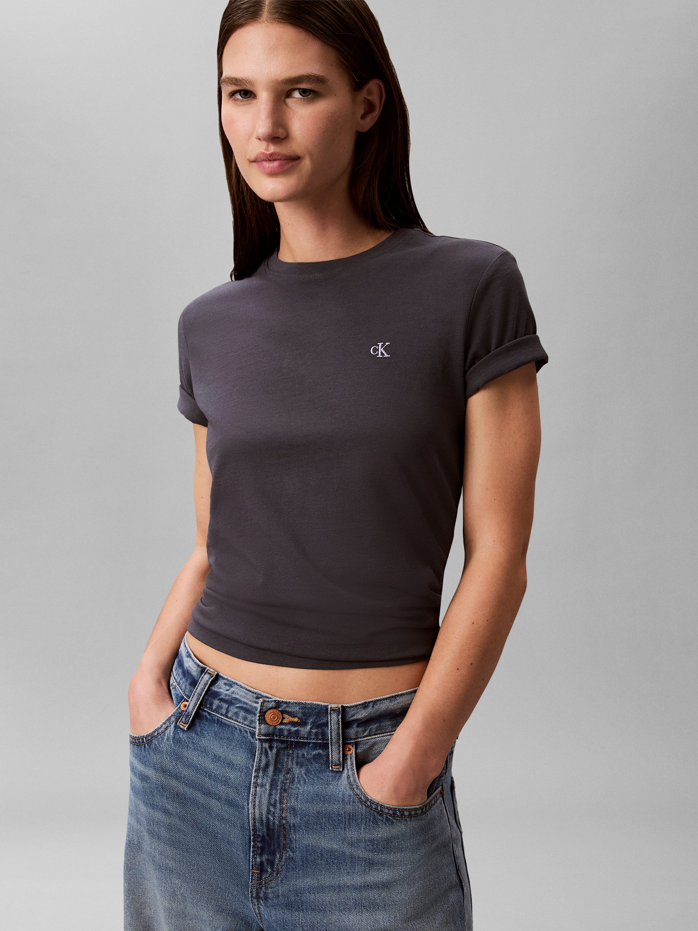 Calvin Klein Jeans T-Shirt SS MONOGRAM CREW TEE Mit Rundhalsausschnitt