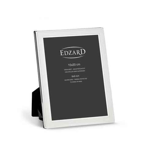 EDZARD Bilderrahmen Nardo, versilbert und anlaufgeschützt, für 15x20 cm Foto