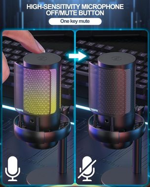 Anykuu Streaming-Mikrofon, Profi USB Gaming Mikrofon: Kristallklarer Klang für Gaming & Streaming