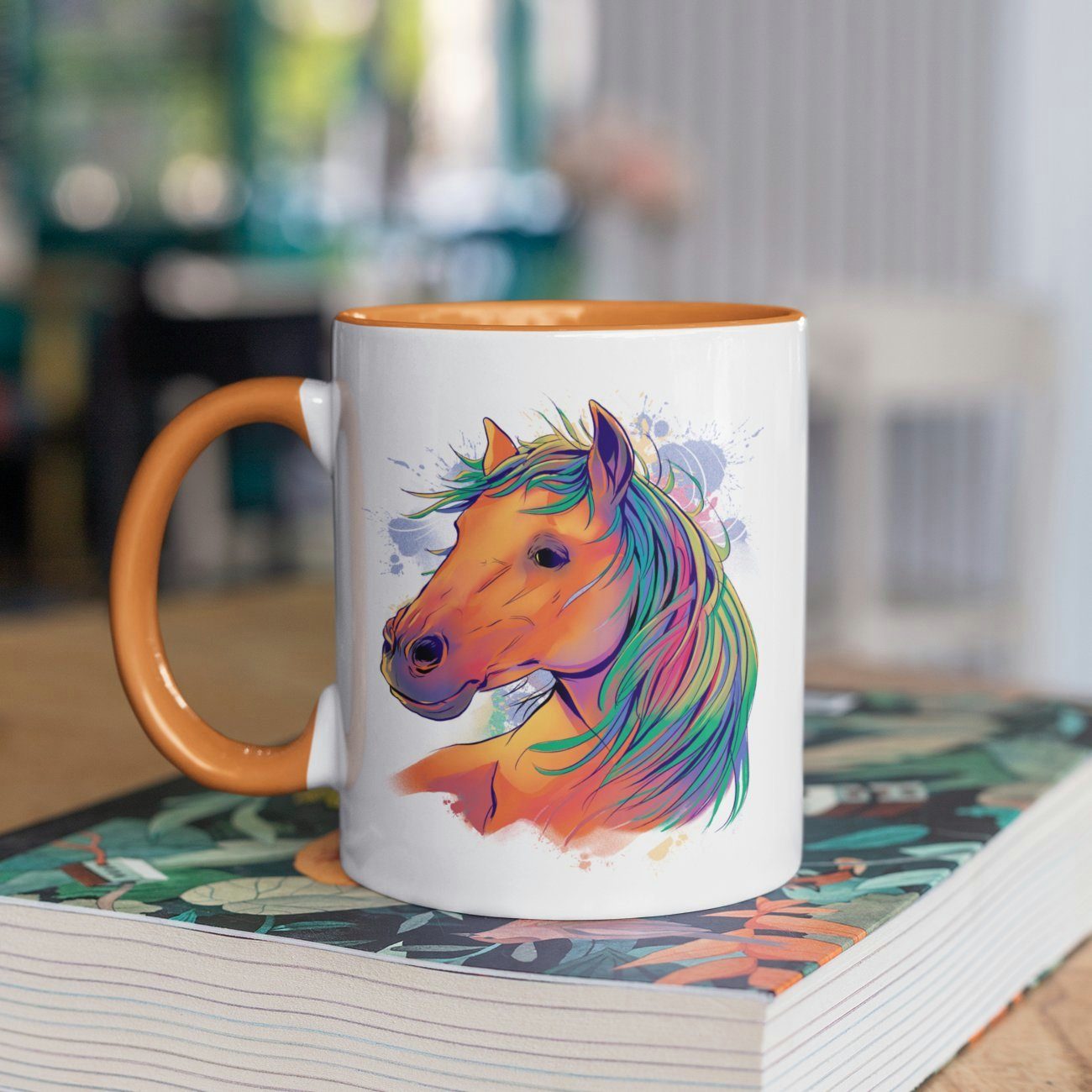 WS-Trend Tasse Pferd Kakaotasse Kaffeetasse Teetasse, Keramik, 330 ml