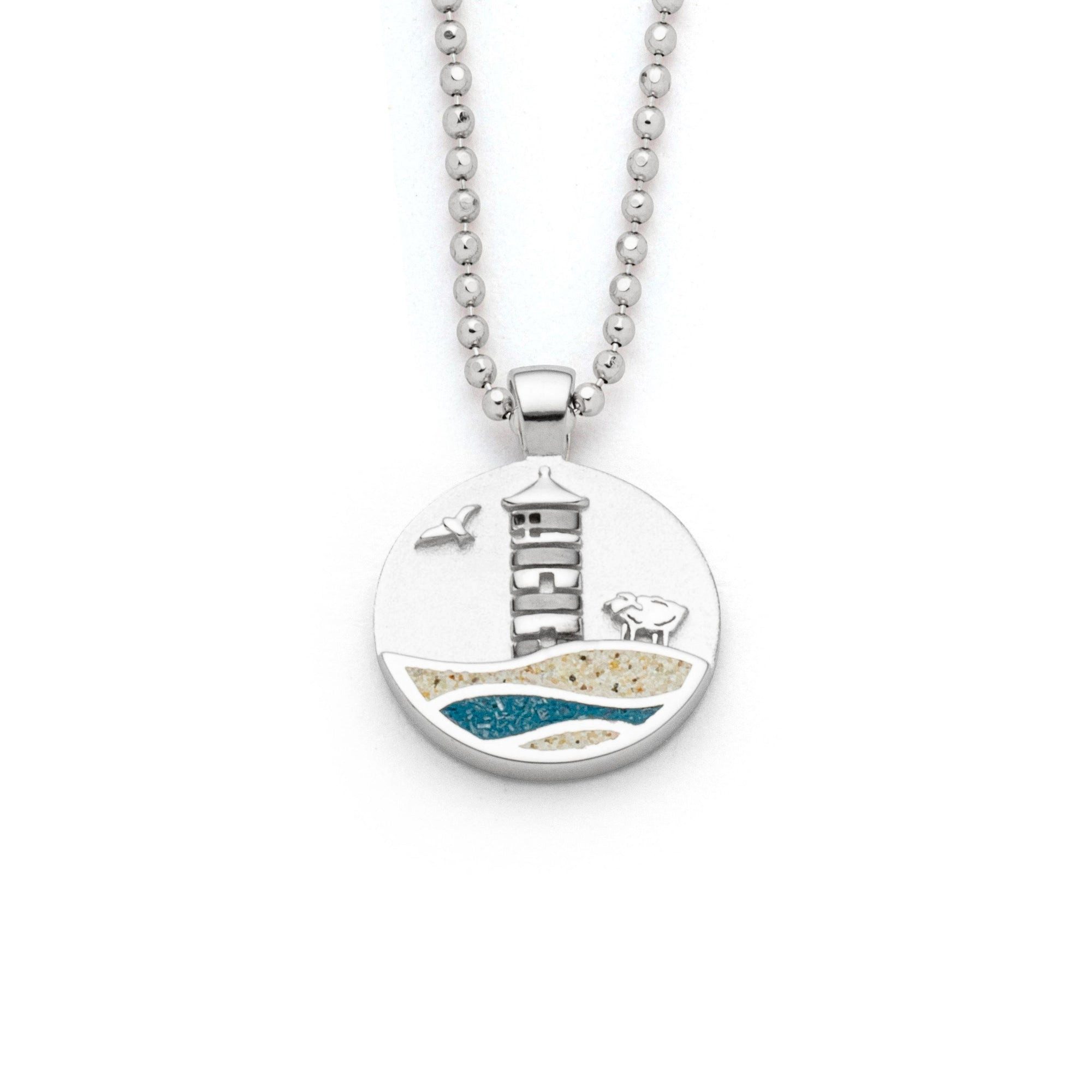 DUR Kettenanhänger DUR Schmuck: Anhänger Strandwellen, "Pilsumer Leuchtturm" 15 mm, mit