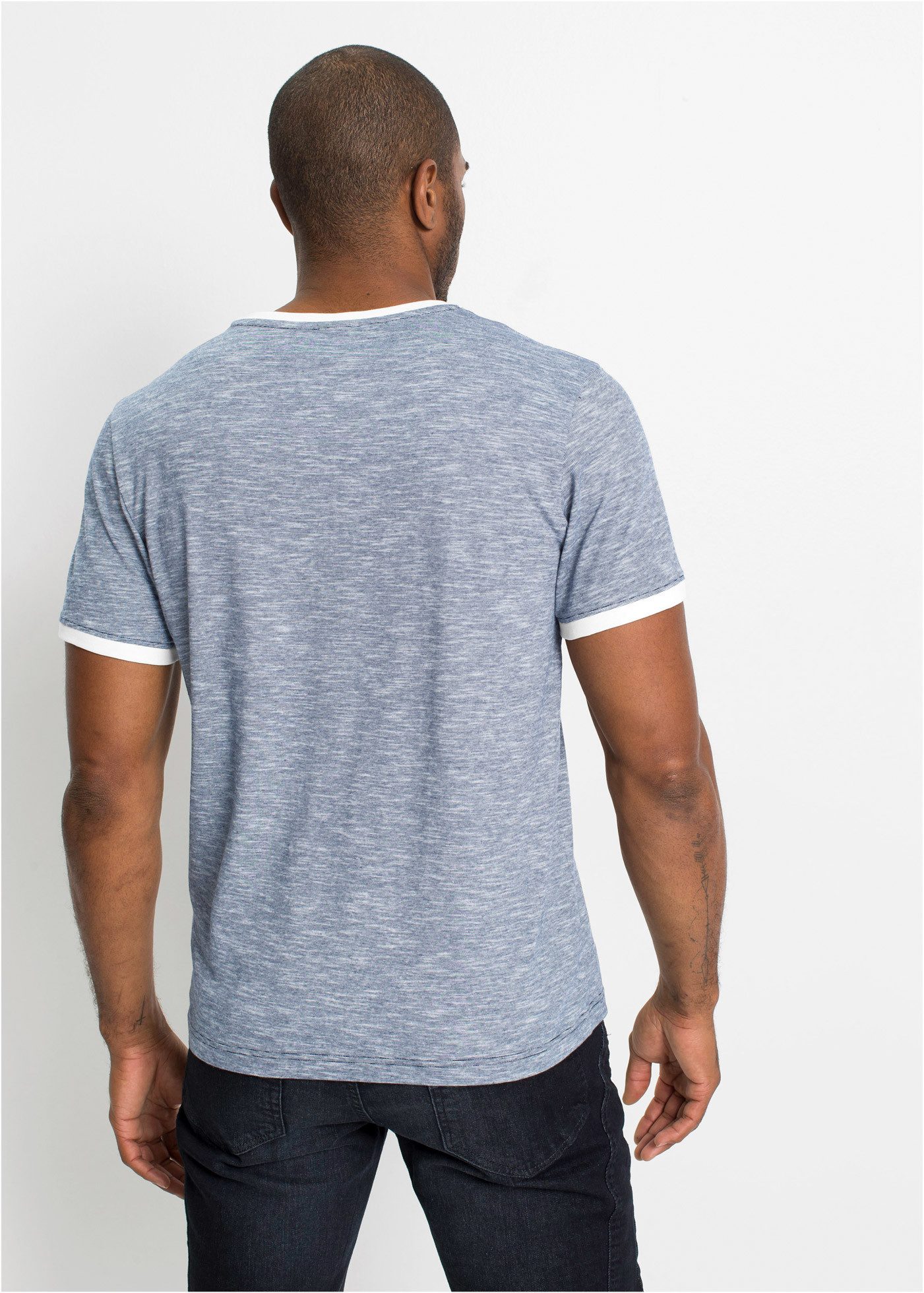 bonprix T-Shirt regular fit, Kurzarm-Design, mit Schnürung am Ausschnitt
