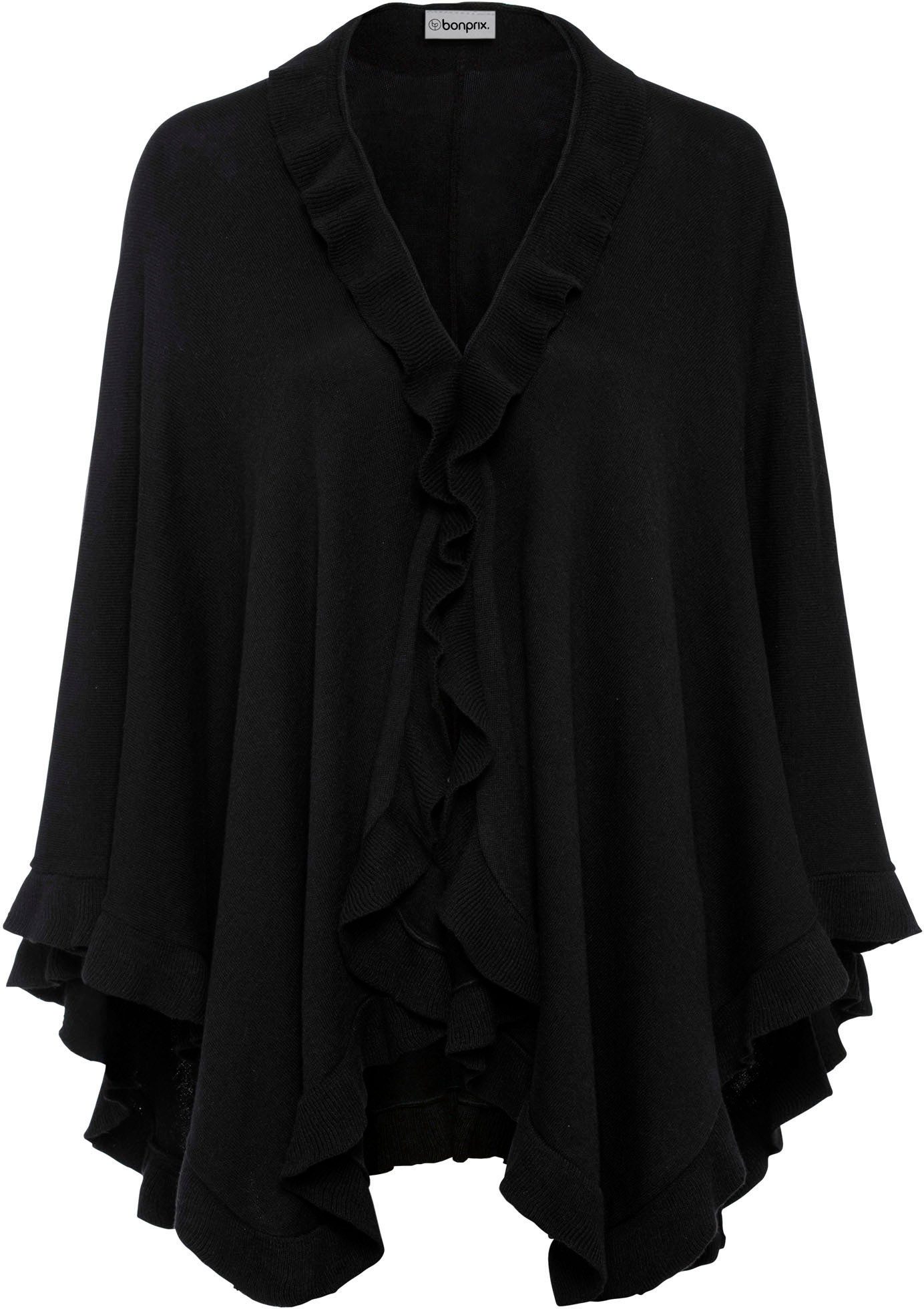 bonprix Strickponcho aus Viskose, Polyamid, Polyester und Kaschmir günstig online kaufen