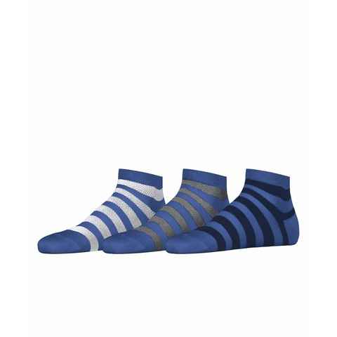 Esprit Sneakersocken Mesh Stripe 3-Pack aus Biobaumwolle