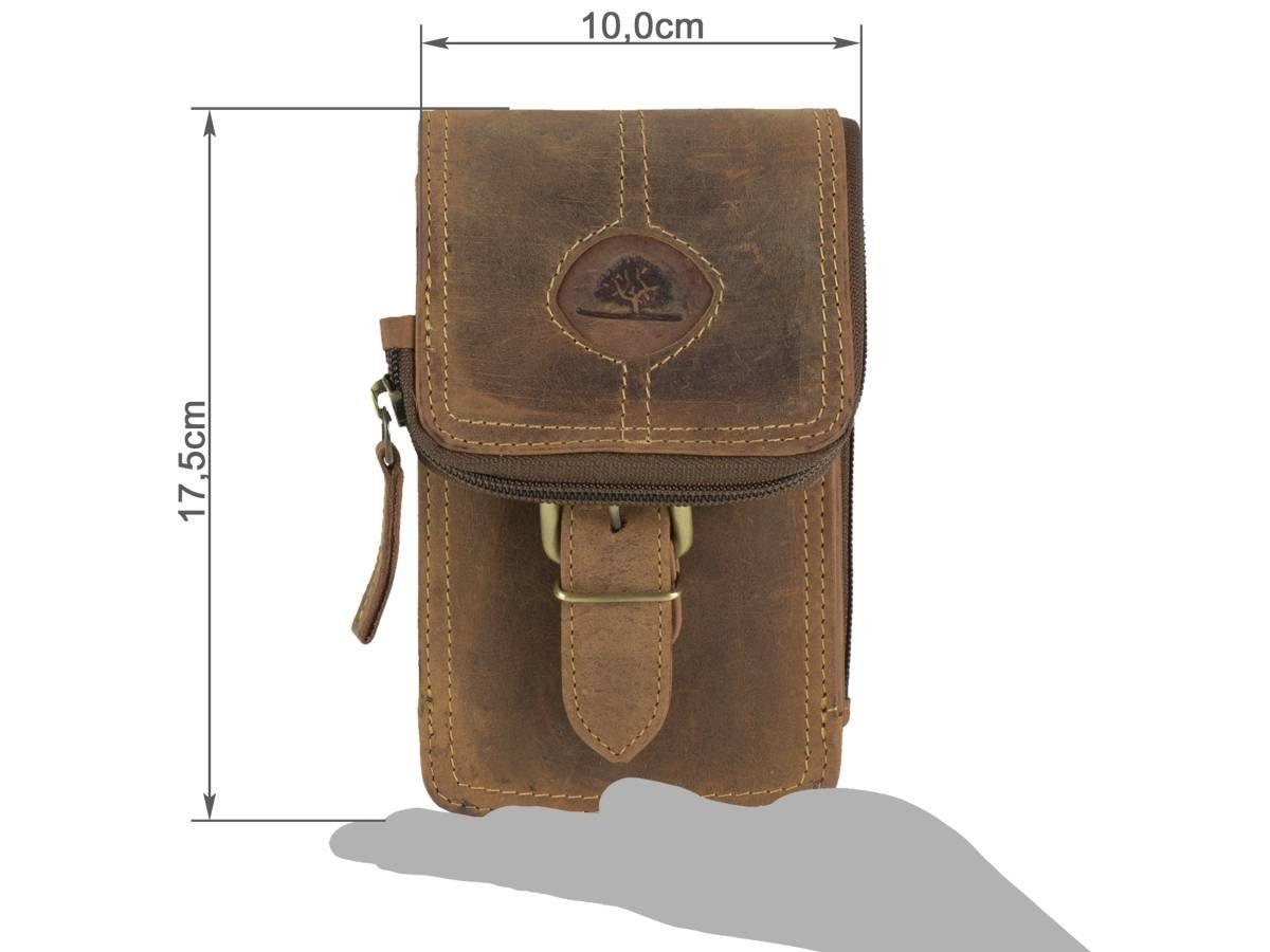 Greenburry Gürteltasche Vintage, Bauchtasche, Leder, Vintage antik braun