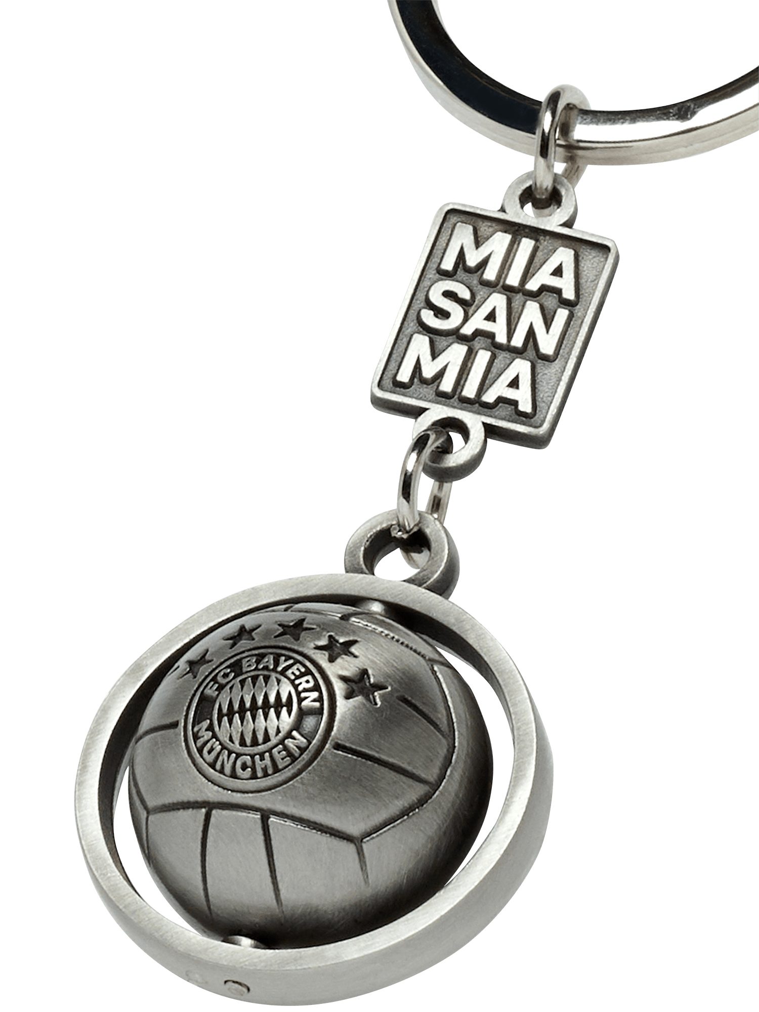 FC Bayern München Schlüsselanhänger FC Bayern München Schlüsselanhänger 3D Ball Silber I Fußball
