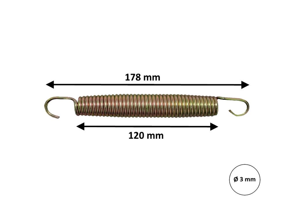 walexo Gartentrampolin Trampolinfedern Stahlfedern Zugfedern Spannfedern 17,8 cm (178 mm), (64 tlg., Sprungfedern in gewünschter Menge)