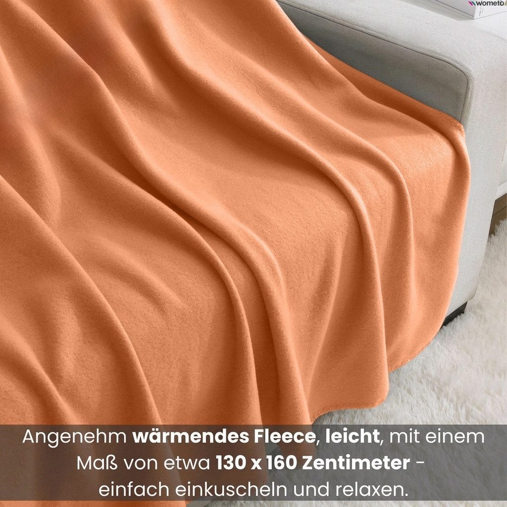 Wohndecke 2er Set eco-line Fleecedecke ca. 130x160, wometo, OEKO-TEX®, 100% recyceltes Material, Antipilling – Bild 2 von 5