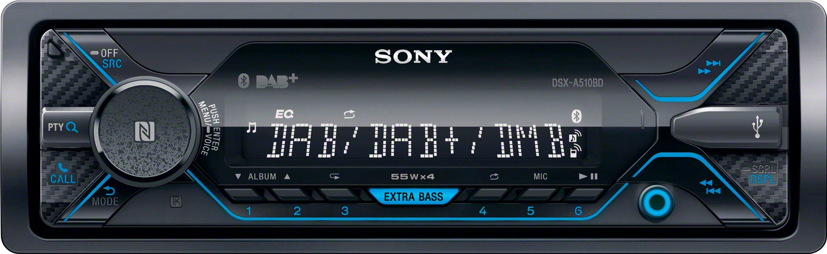 W) (DAB), FM-Tuner, DSX-A510KIT Autoradio 220 Digitalradio (AM-Tuner, Sony