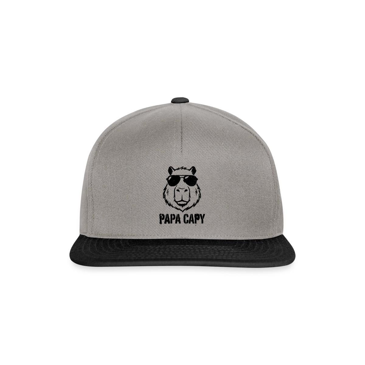 Spreadshirt Snapback Cap Papa Capy Capybara Für Coole Väter Snapback Cap (1-St)