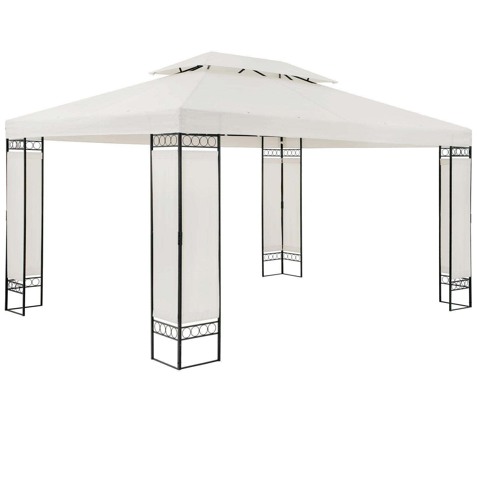 Casaria Pavillon Elda, 3x4m Farbwahl UV-Schutz 50+ Wasserabweisend Stabil Robust Metall mit