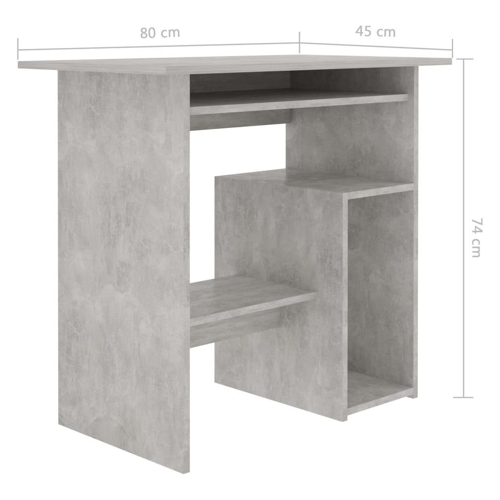 furnicato Schreibtisch Betongrau 80x45x74 cm Holzwerkstoff