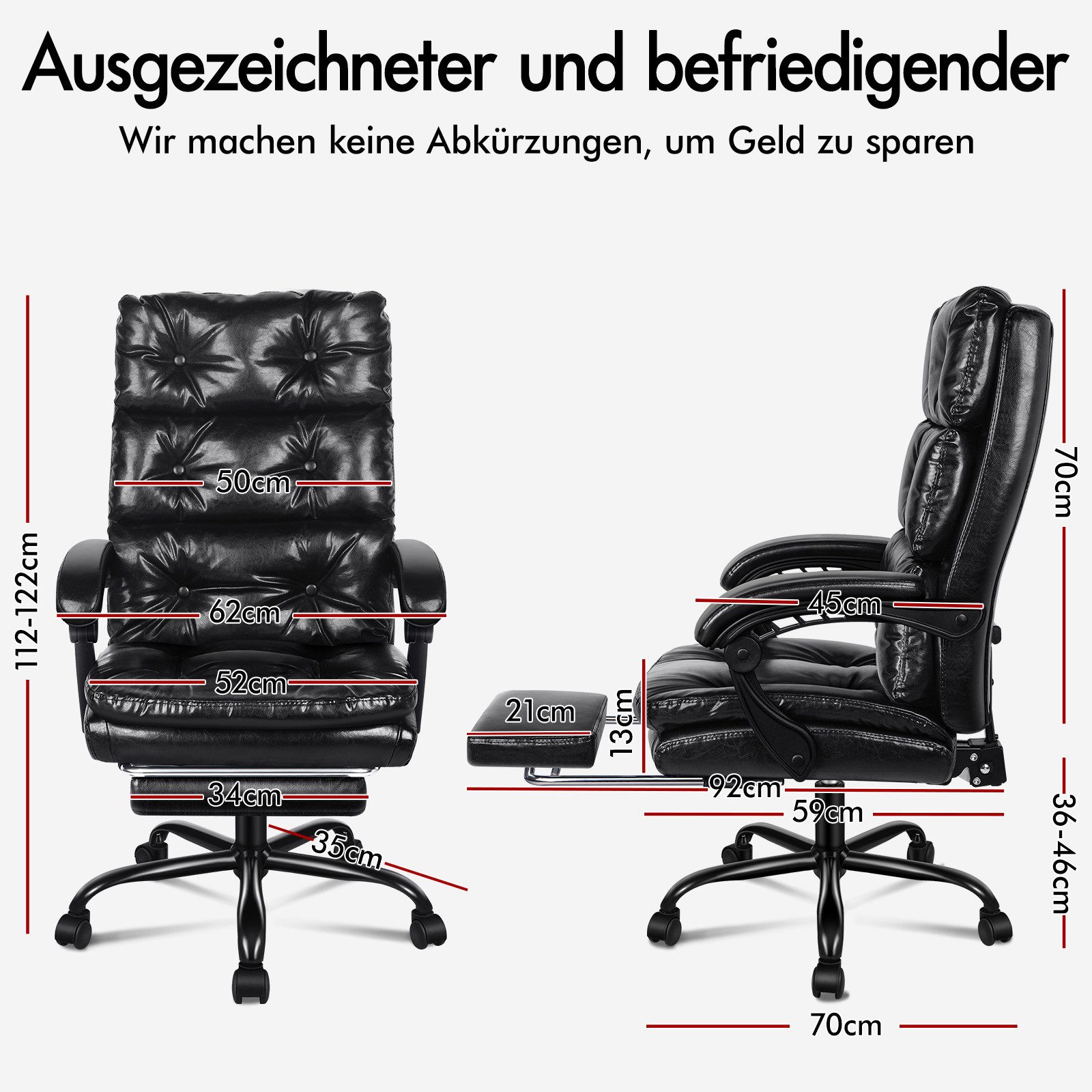 ALFORDSON Bürostuhl Ergonomischer Chefsessel - Höhenverstellbar günstig online kaufen
