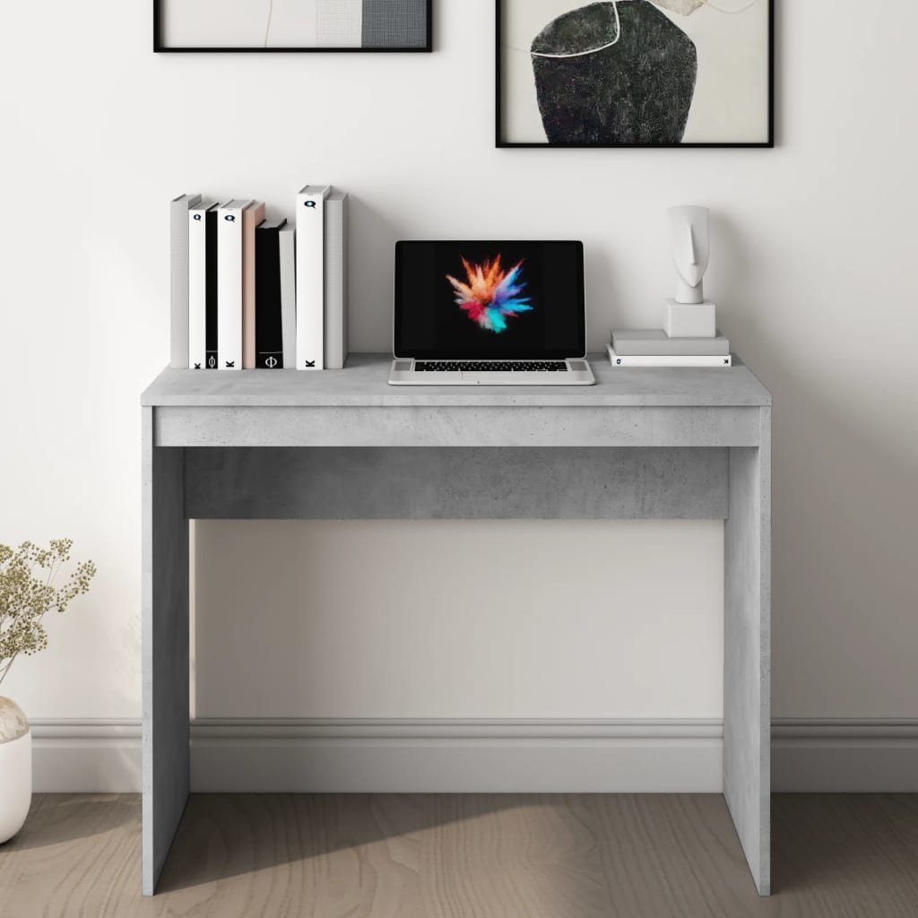 furnicato Schreibtisch Moderner 90 x 40 x 72 cm in Betongrau (1-St), Robuster Arbeitstisch mit glatter Oberfläche für das Homeoffice
