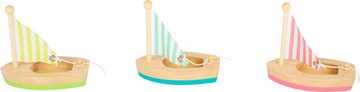 Small Foot Sandkasten small foot Wasserspielzeug Segelboote, (3-tlg), Nachhaltiges Wasserspielzeug aus Holz
