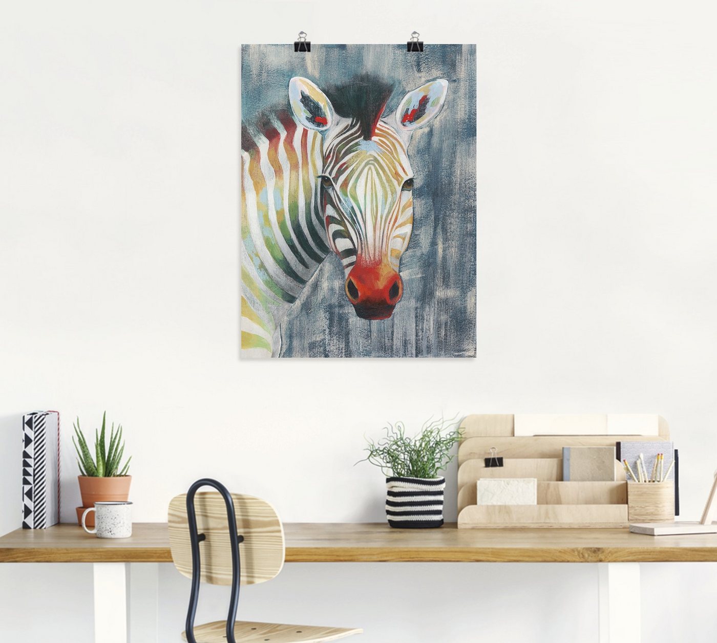 Artland Wandbild »Prisma Zebra I«, Wildtiere (1 Stück), in vielen Größen & Produktarten - Alubild / Outdoorbild für den Außenbereich, Leinwandbild, Poster, Wandaufkleber / Wandtattoo auch für Badezimmer geeignet-HomeTrends