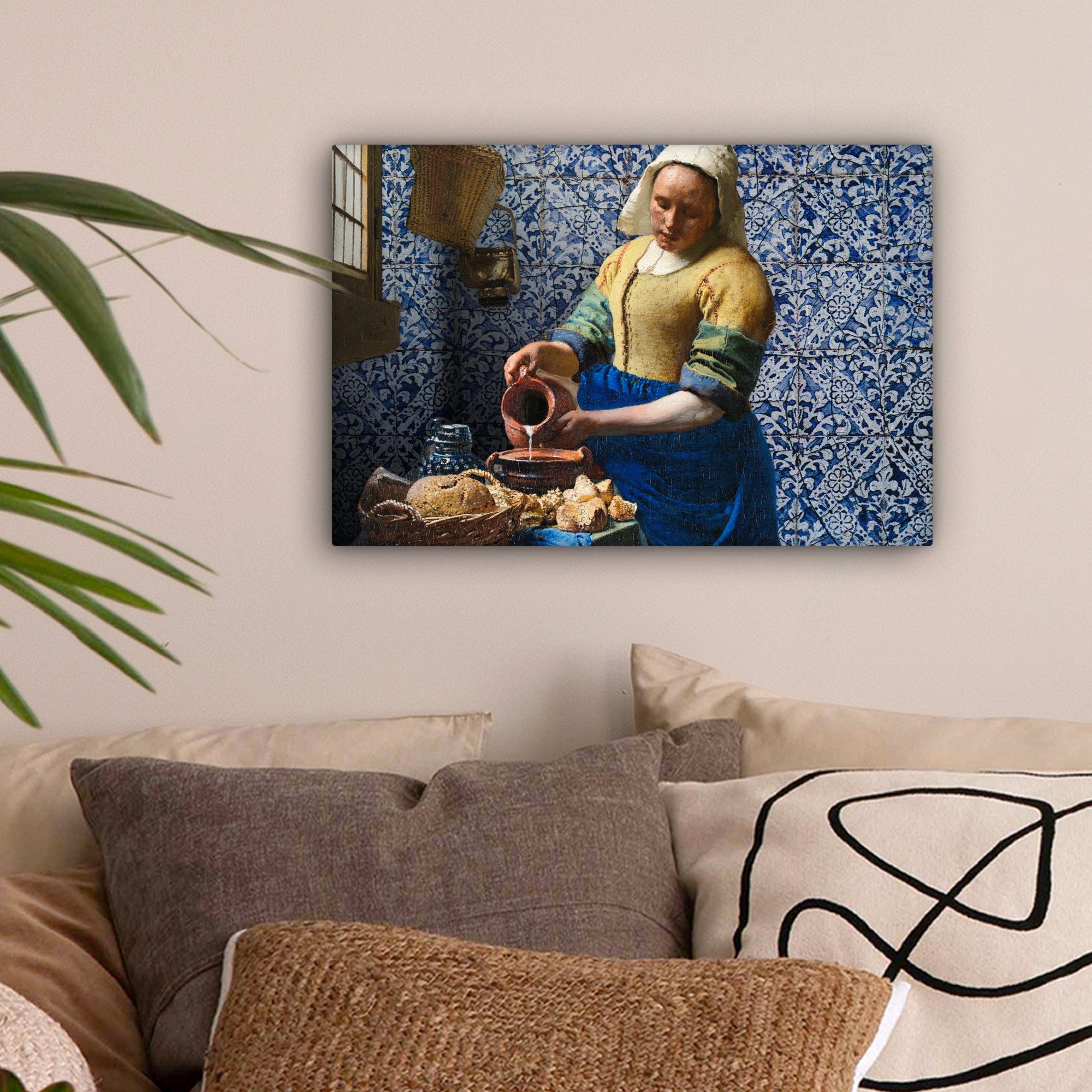 OneMillionCanvasses® Leinwandbild Milchmädchen - Delfter Blau günstig online kaufen