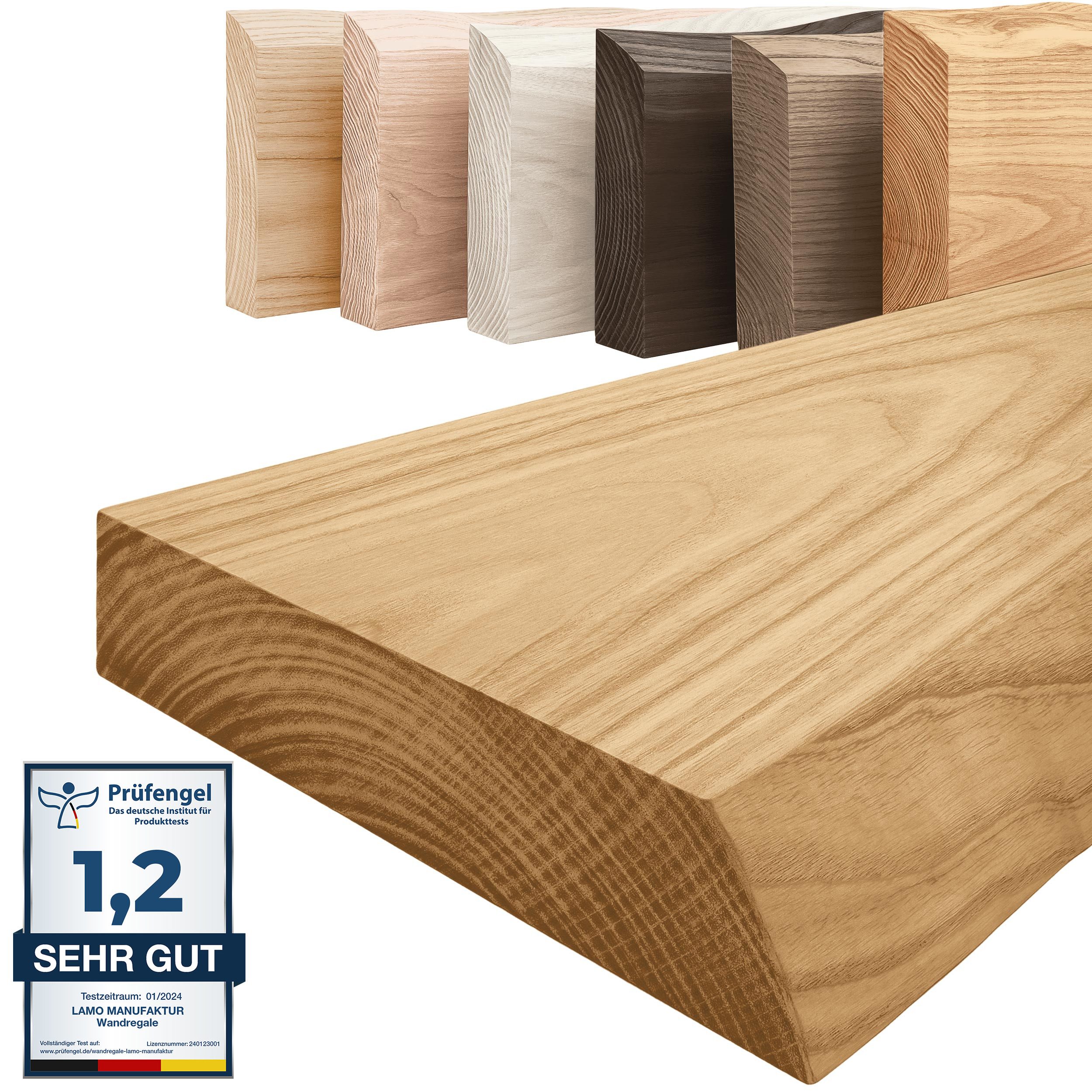 LAMO Manufaktur Wandregal Pure: ohne Montage Set 40 cm, Komplett-Set, 40mm günstig online kaufen