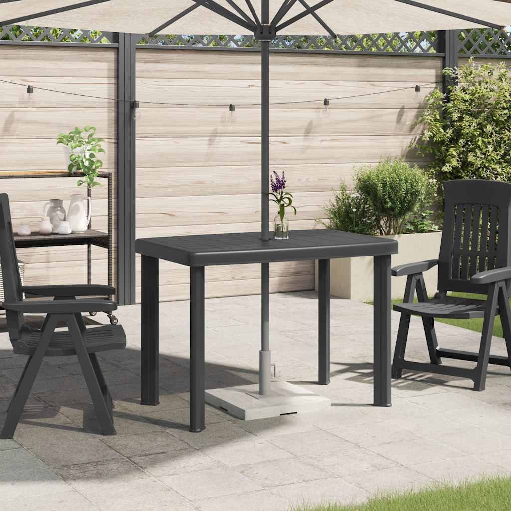 furnicato Gartentisch Anthrazit 101x68x72 cm Kunststoff (1-St)