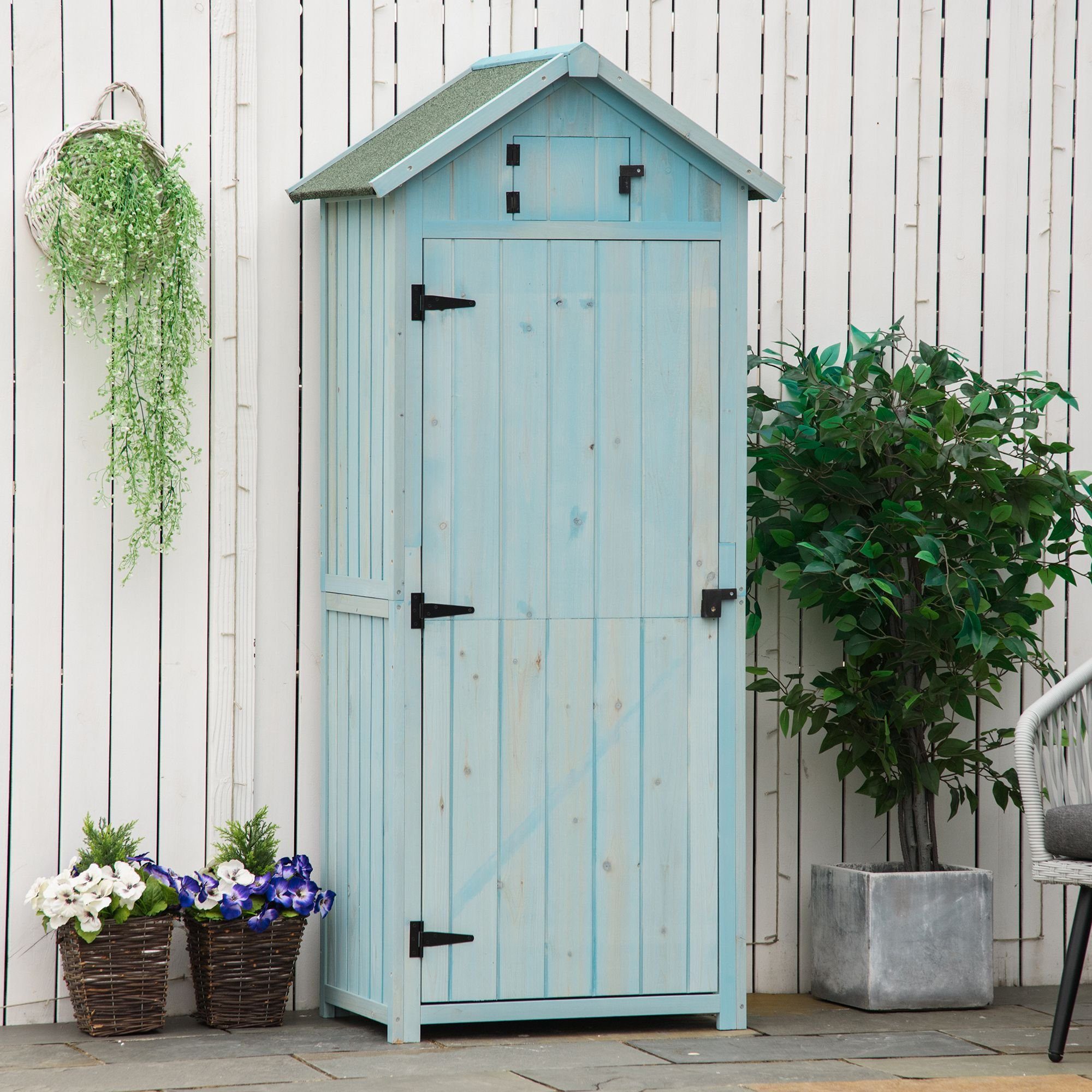 Outsunny Gerätehaus Geräteschrank, Schuppen mit Fachböden, günstig online kaufen