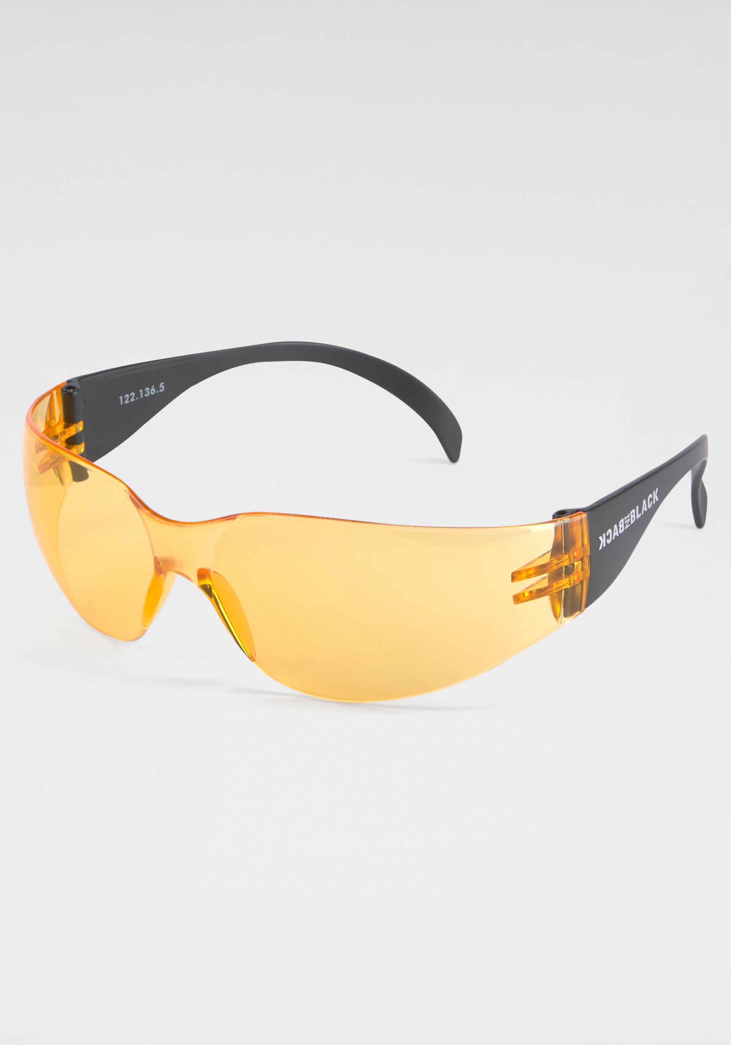 BACK IN BLACK Eyewear Randlos schwarz-orange Sonnenbrille