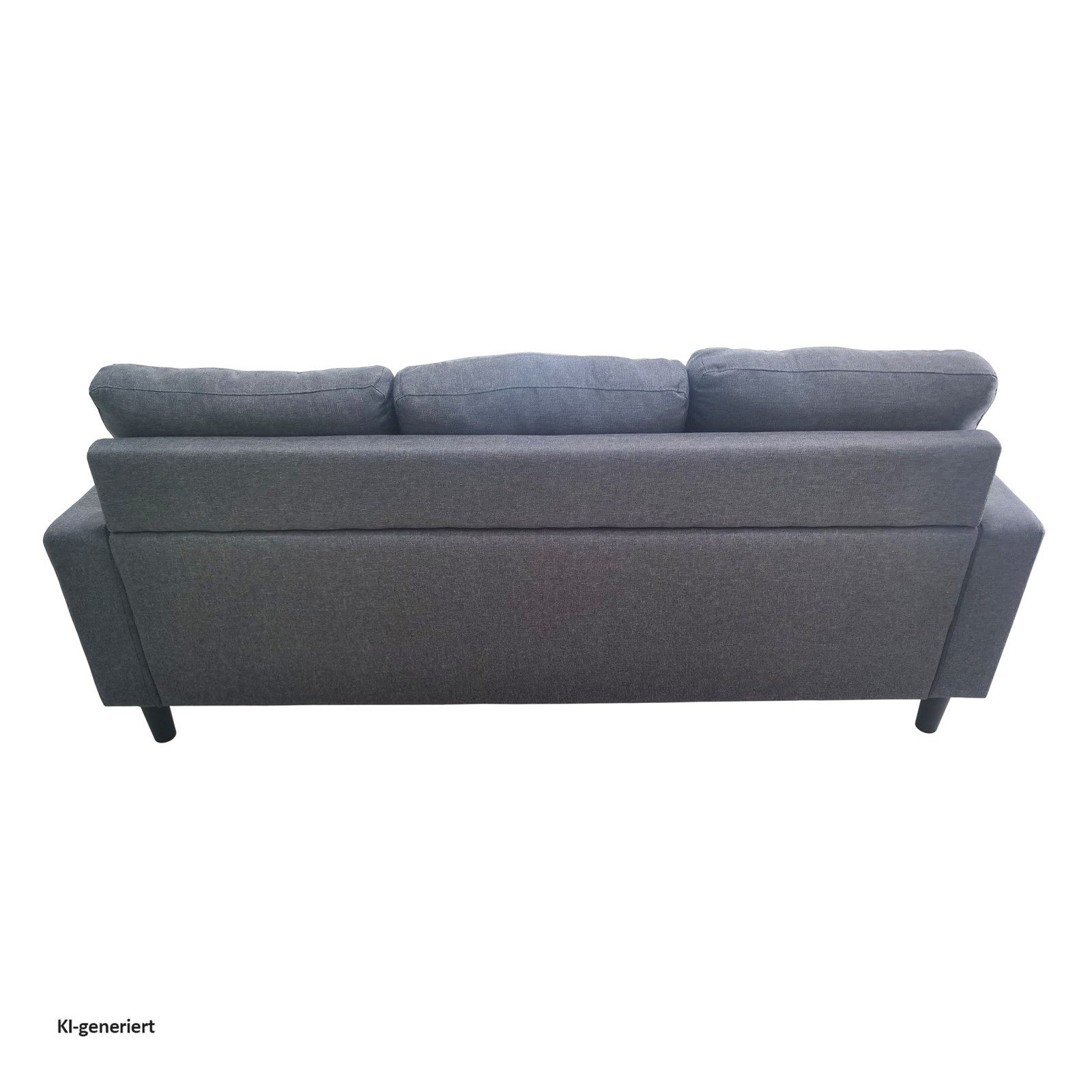 HTI-Living 3-Sitzer Polstercouch mit variabler Ottomane Reva Grau, Stück 1 Teile, Dreisitzer mit Hocker Ecksofa
