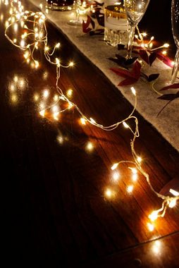 Arnusa LED-Lichterkette Cluster Lichterkette 240 LED 6m Draht Micro LED, 240-flammig, Weihnachtsbaum Beleuchtung Innen und Außen