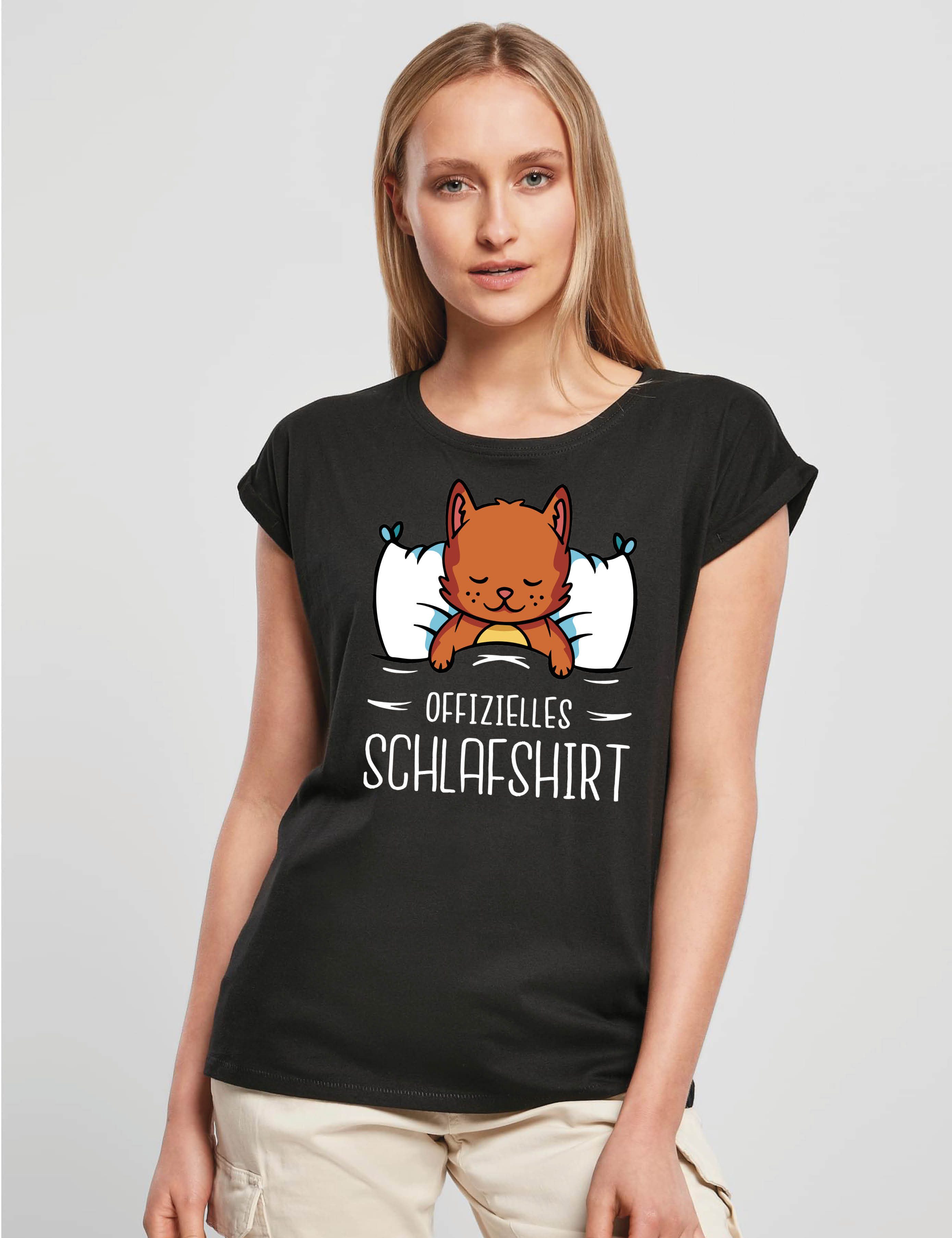 Youth Designz Print-Shirt "Katze Schlafshirt" Damen T-Shirt Statement Gesch günstig online kaufen