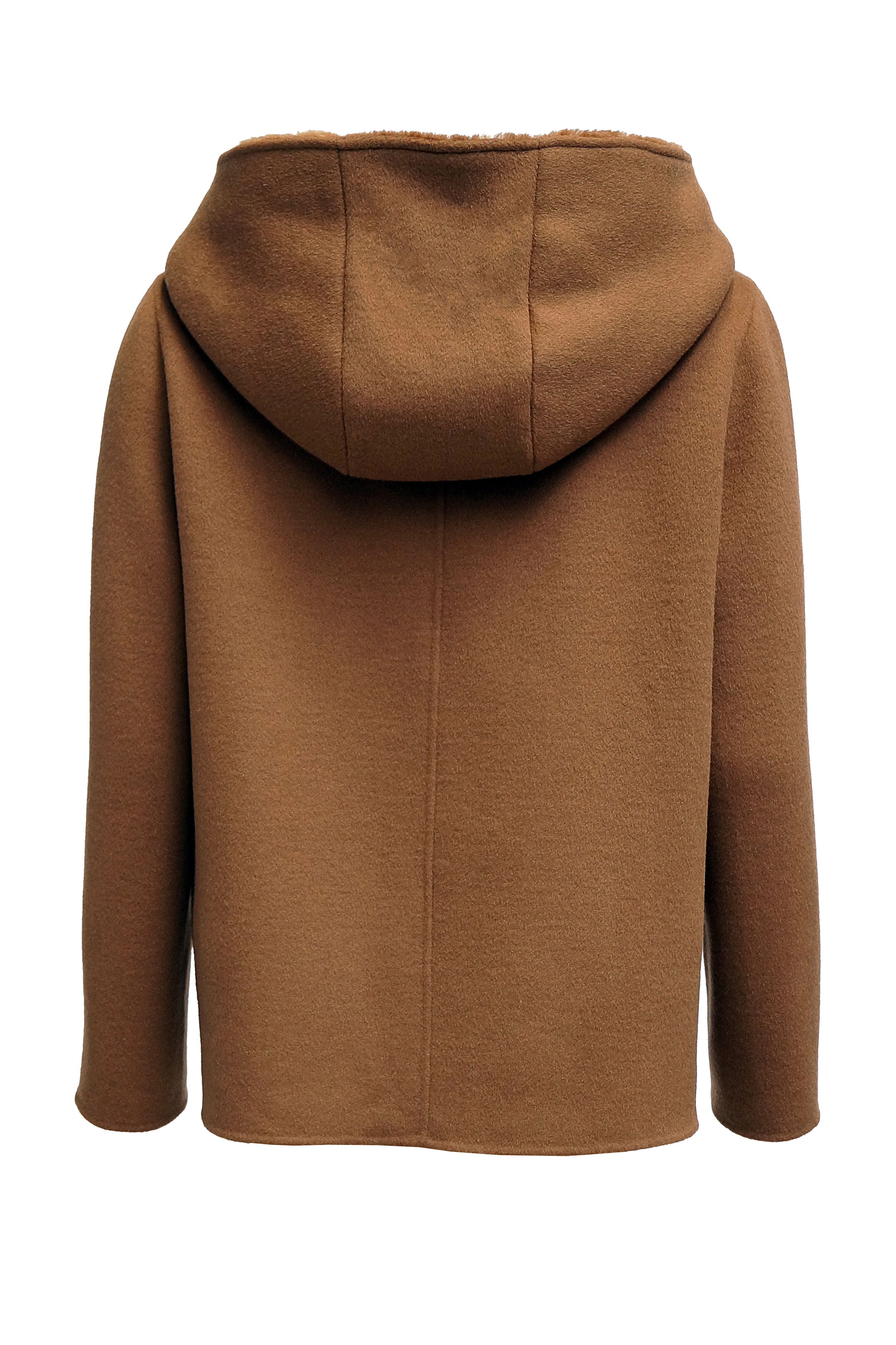 FUNK since 1776 Wolljacke Oversize mit großer Kapuze und aufgesetzten Taschen