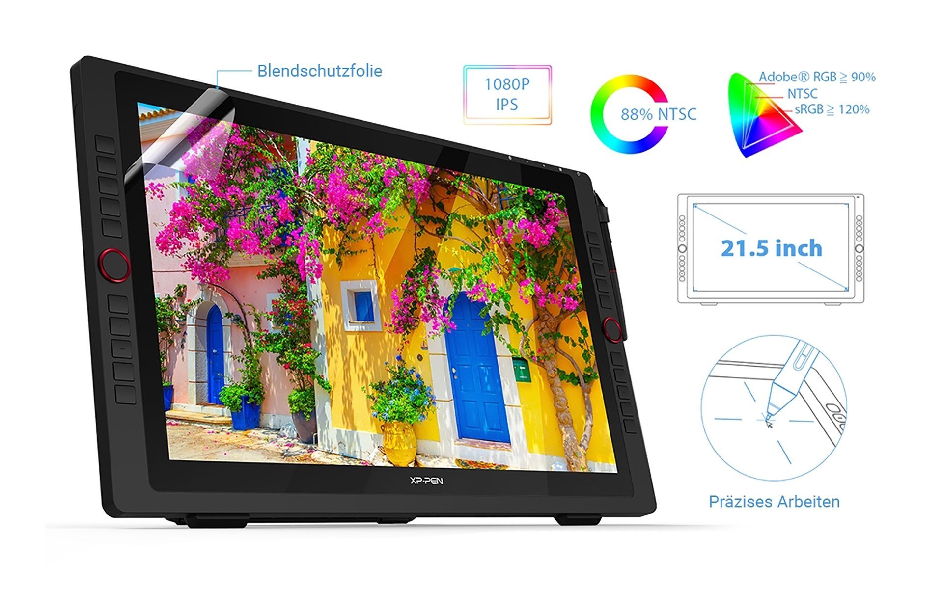 XP-PEN XP-PEN Artist 22R Pro Grafiktablett mit Display Grafiktablett (22)