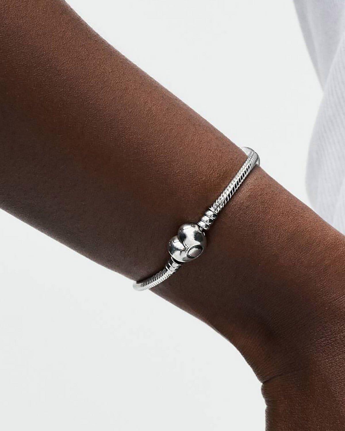 Pandora Charm-Armband Damen-Silber mit Herz-Verschluss
