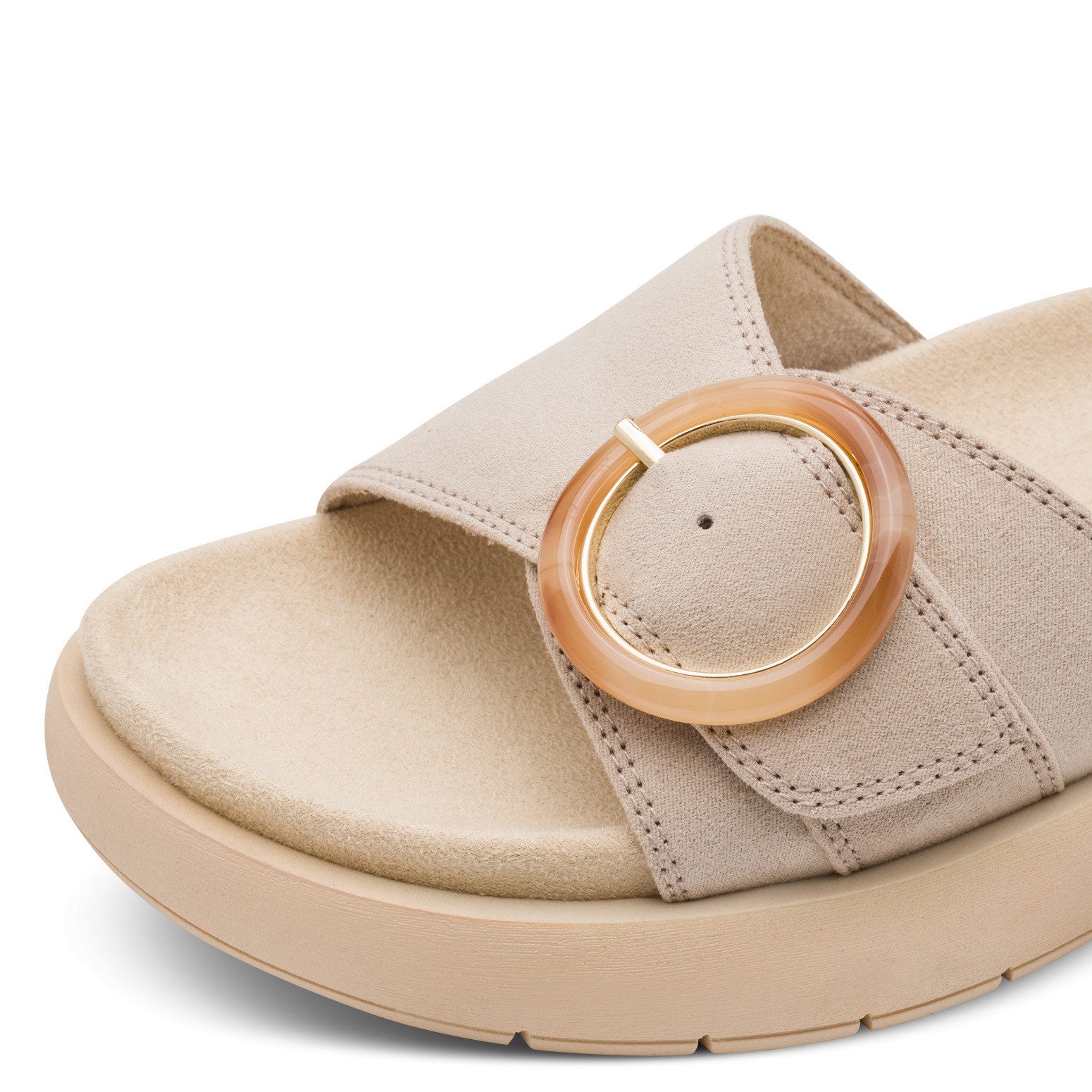 MARCO TOZZI Pantolette Keilabsatz, Schlupfschuh mit seitlichem Stretcheinsatz