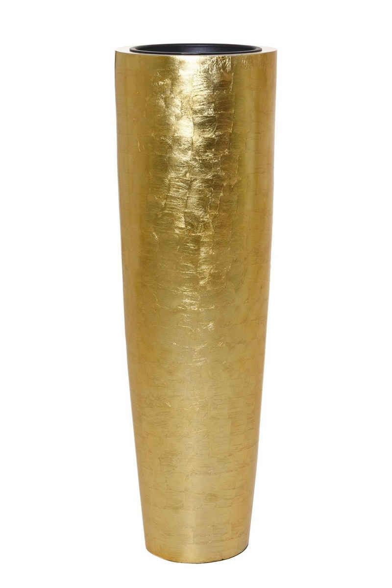 VIVANNO Pflanzkübel »Pflanzkübel Pflanzgefäß exklusiv edel PILA Gold Hochglanz - 37x120 cm«