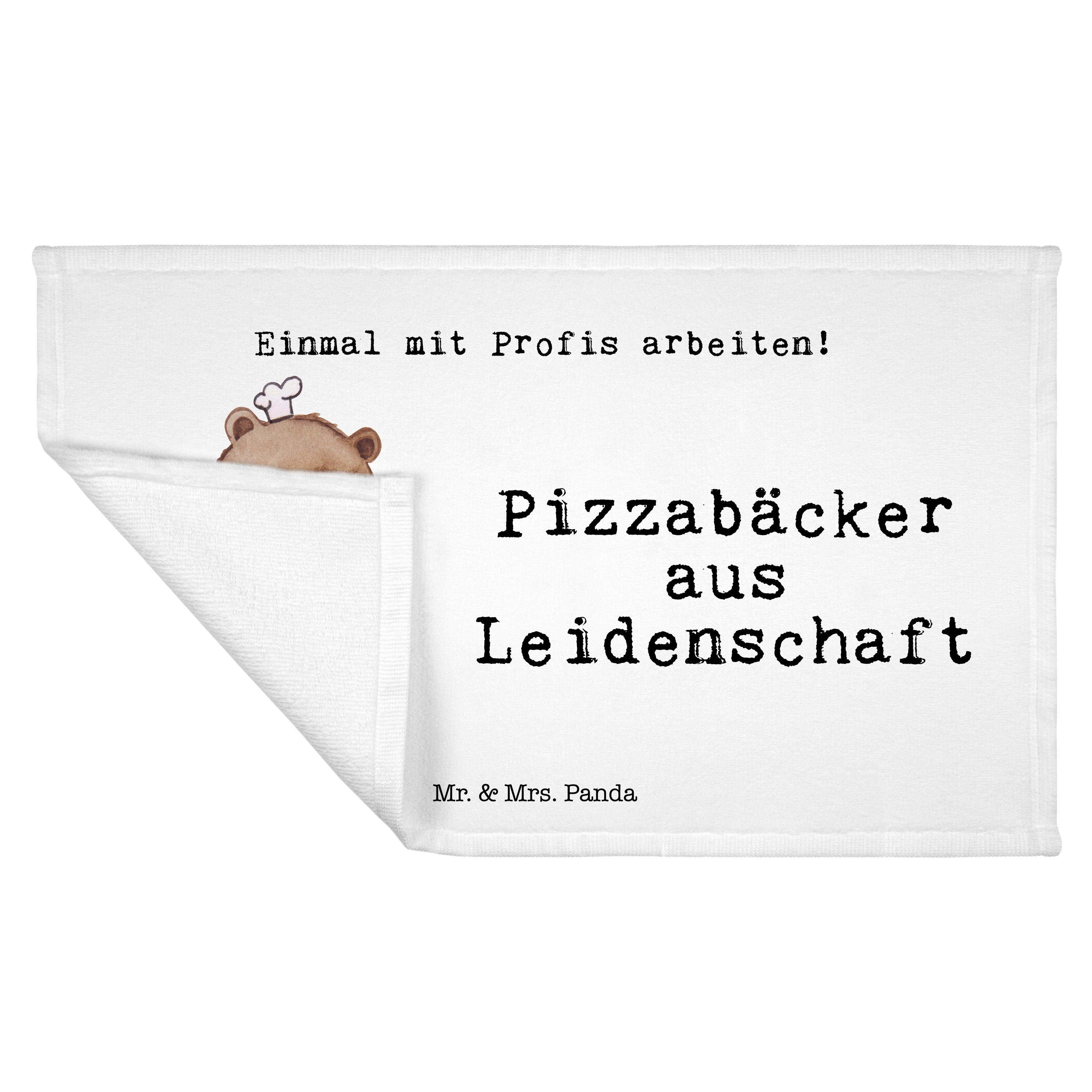 Mrs. aus - Frottier, & Mr. Dankeschön, Leidenschaft Weiß (1-St) Panda Pizzabäcker Geschenk, Handtuch -