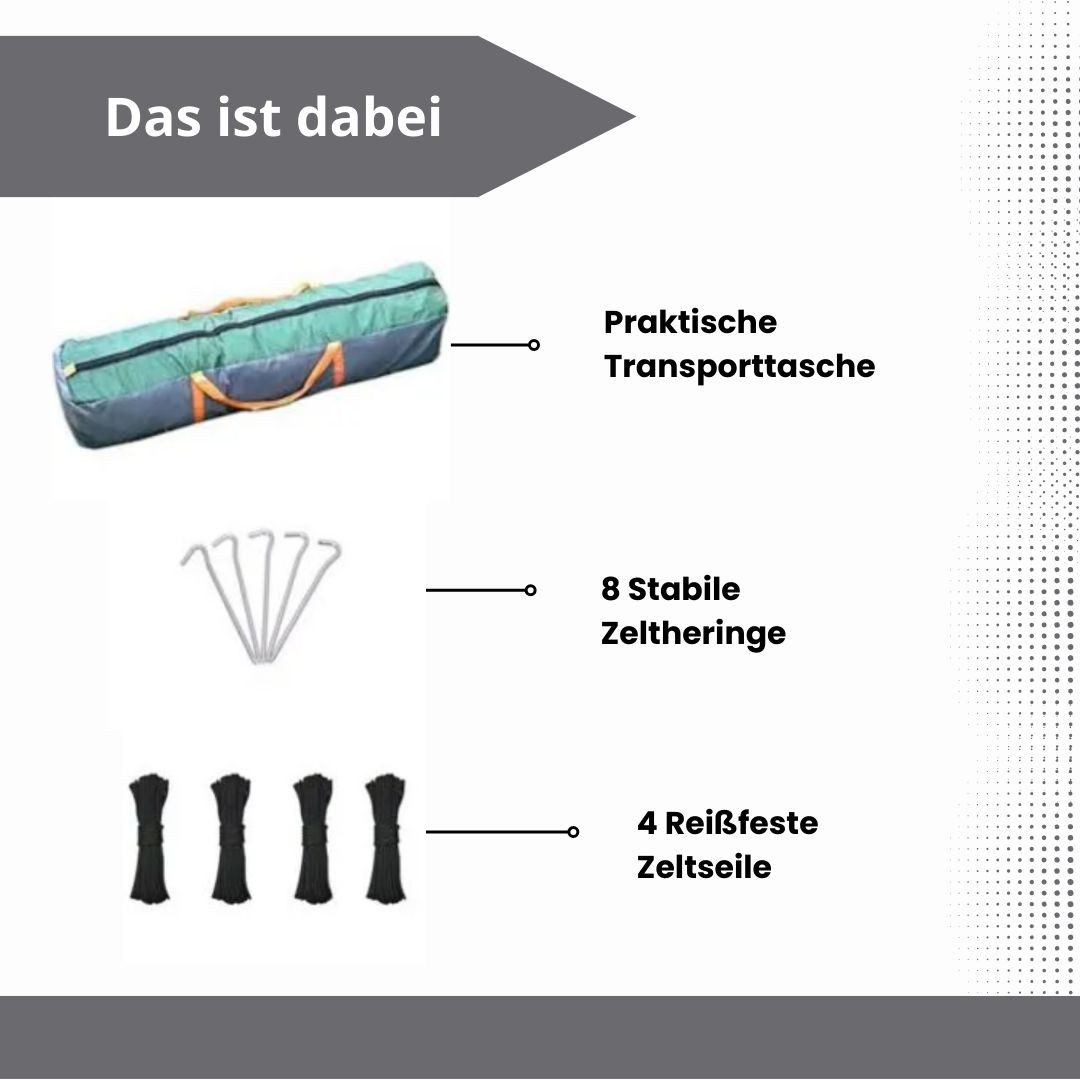 Tourtecs Sitzbank 2x 1-2 Personen Zelt # AZ2 Automatik Zelt Kuppelzelt Spar-Set