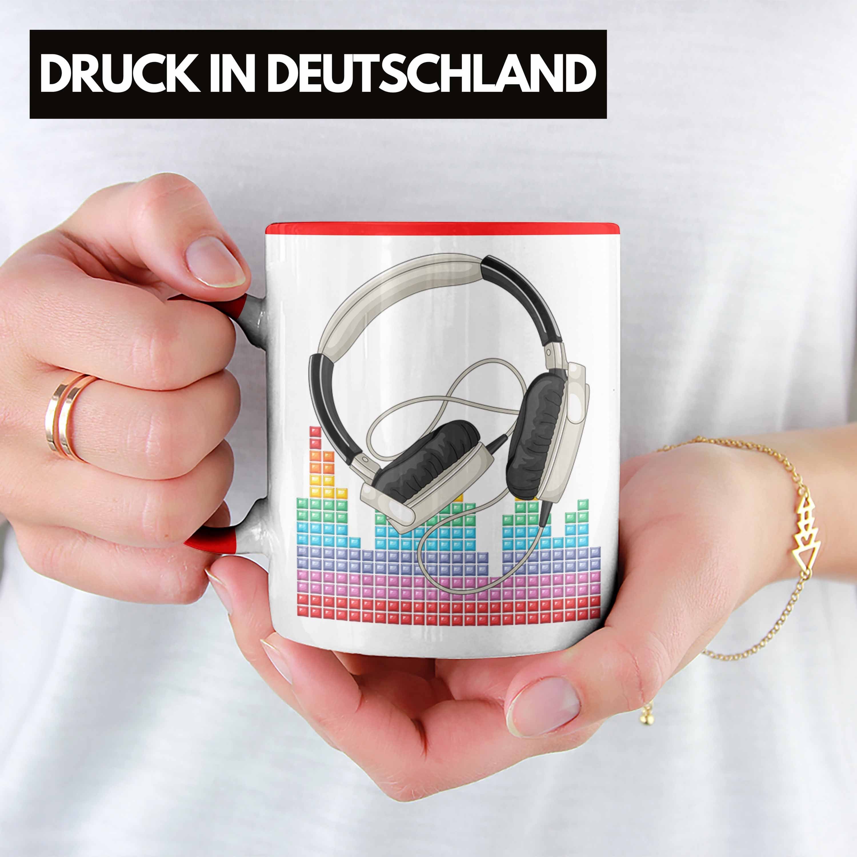 Rot Tasse DJ Tasse Mischpult DJ Kaffee-Becher für Trendation Grafik Geschenkidee Geschenk