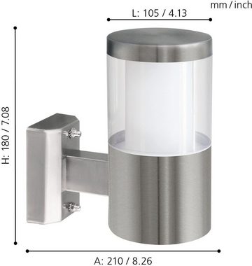 EGLO LED Außen-Wandleuchte Basalgo, LED fest integriert, Warmweiß, Eckmontage möglich, LED tauschbar