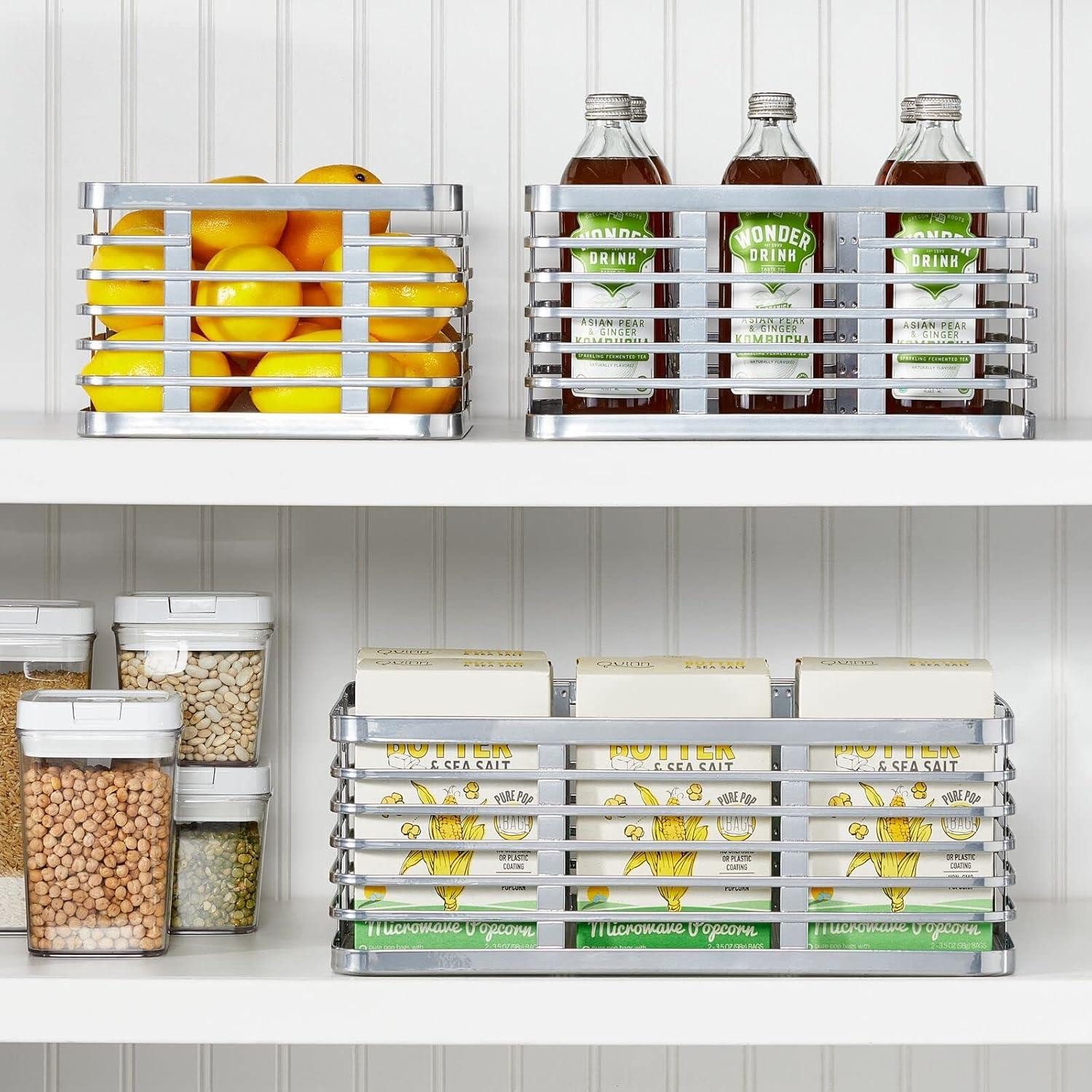 mDesign Aufbewahrungssystem mDesign Allzweckkorb Aufbewahrung Drahtkorb Organizer 6er-Set Metall